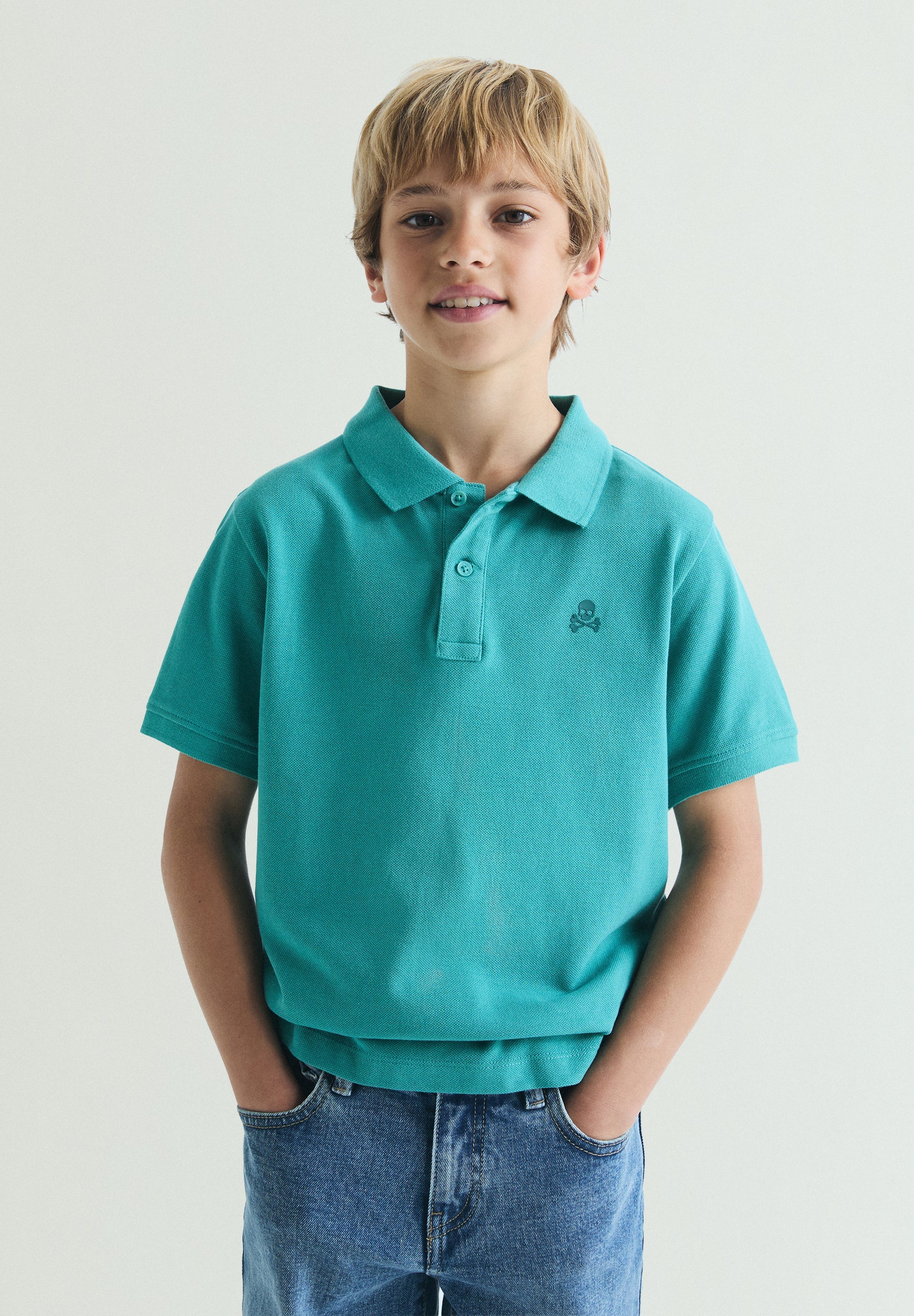 BASIC POLO SHIRT WITH SKULL - Image 2