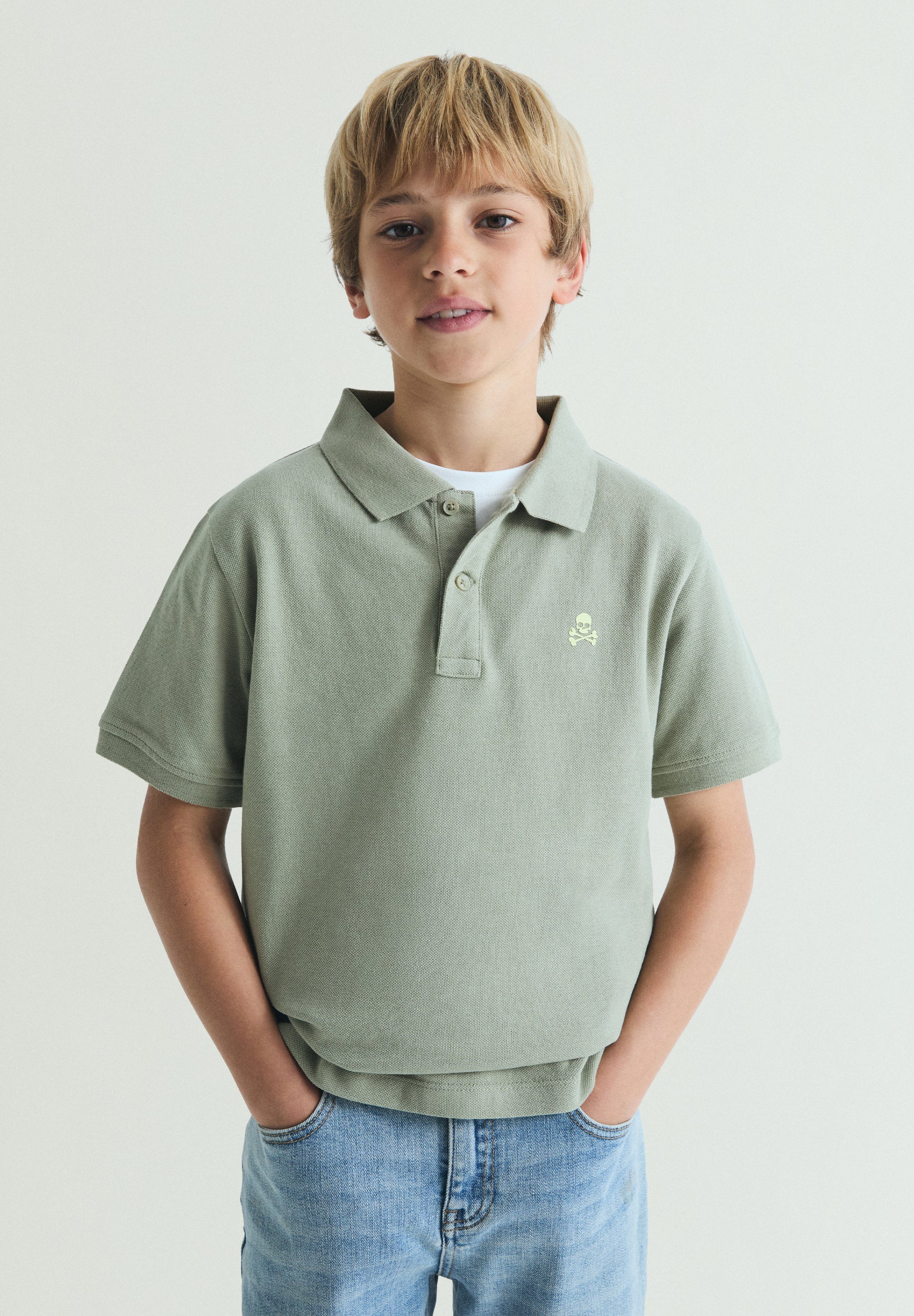 BASIC POLO SHIRT WITH SKULL - Image 3