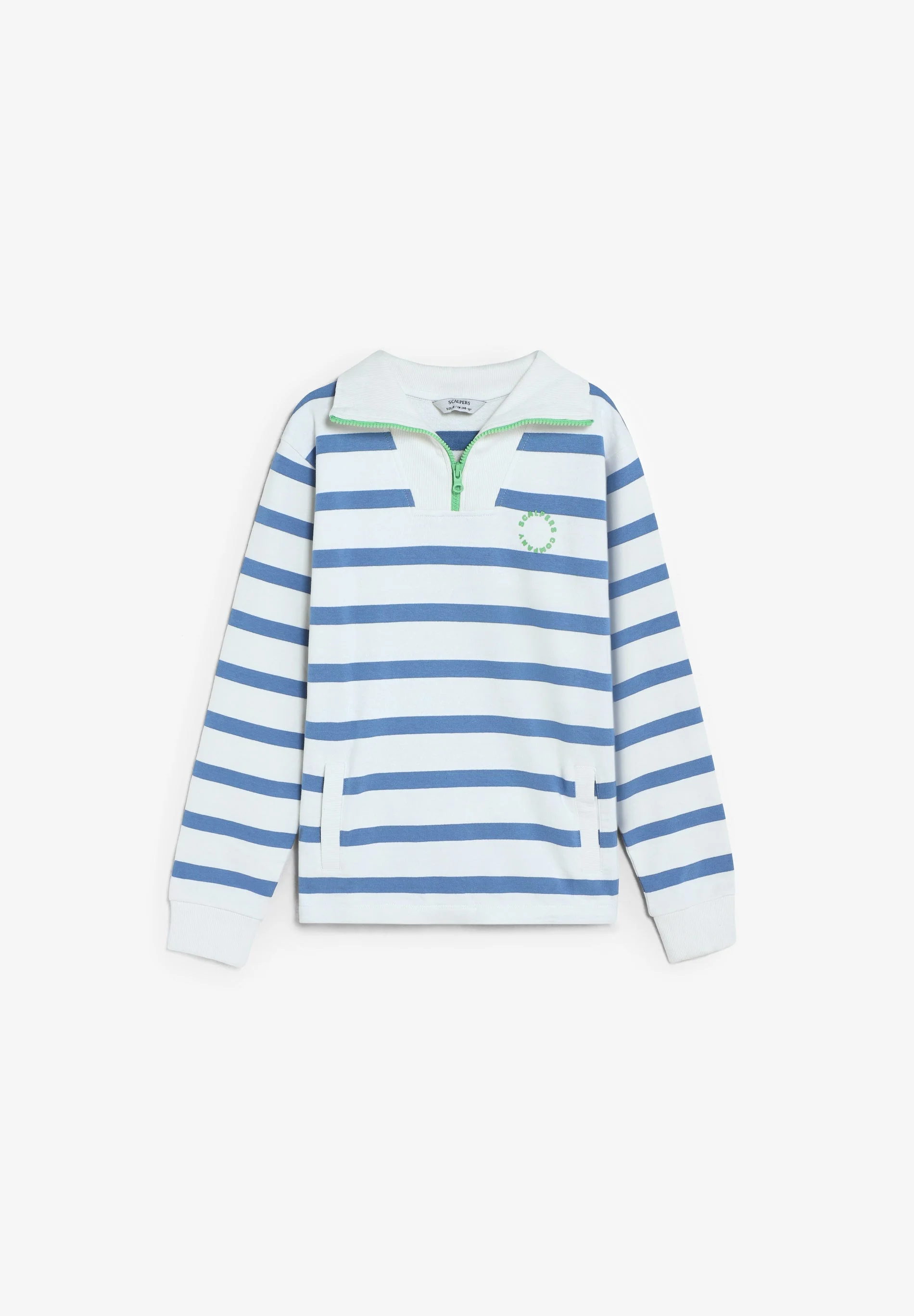 STRIPED SWEATSHIRT WITH POLO SHIRT COLLAR - Image 5