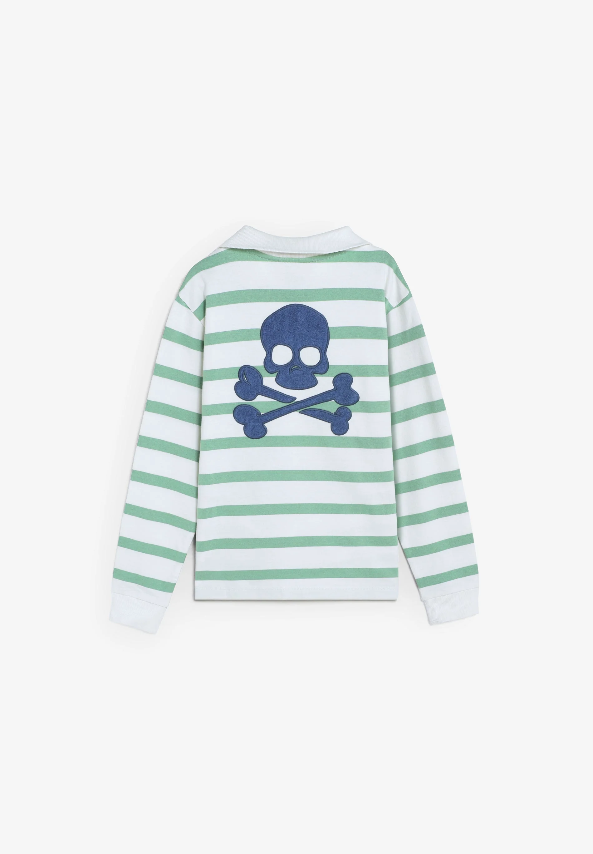 STRIPED SWEATSHIRT WITH POLO SHIRT COLLAR - Image 6