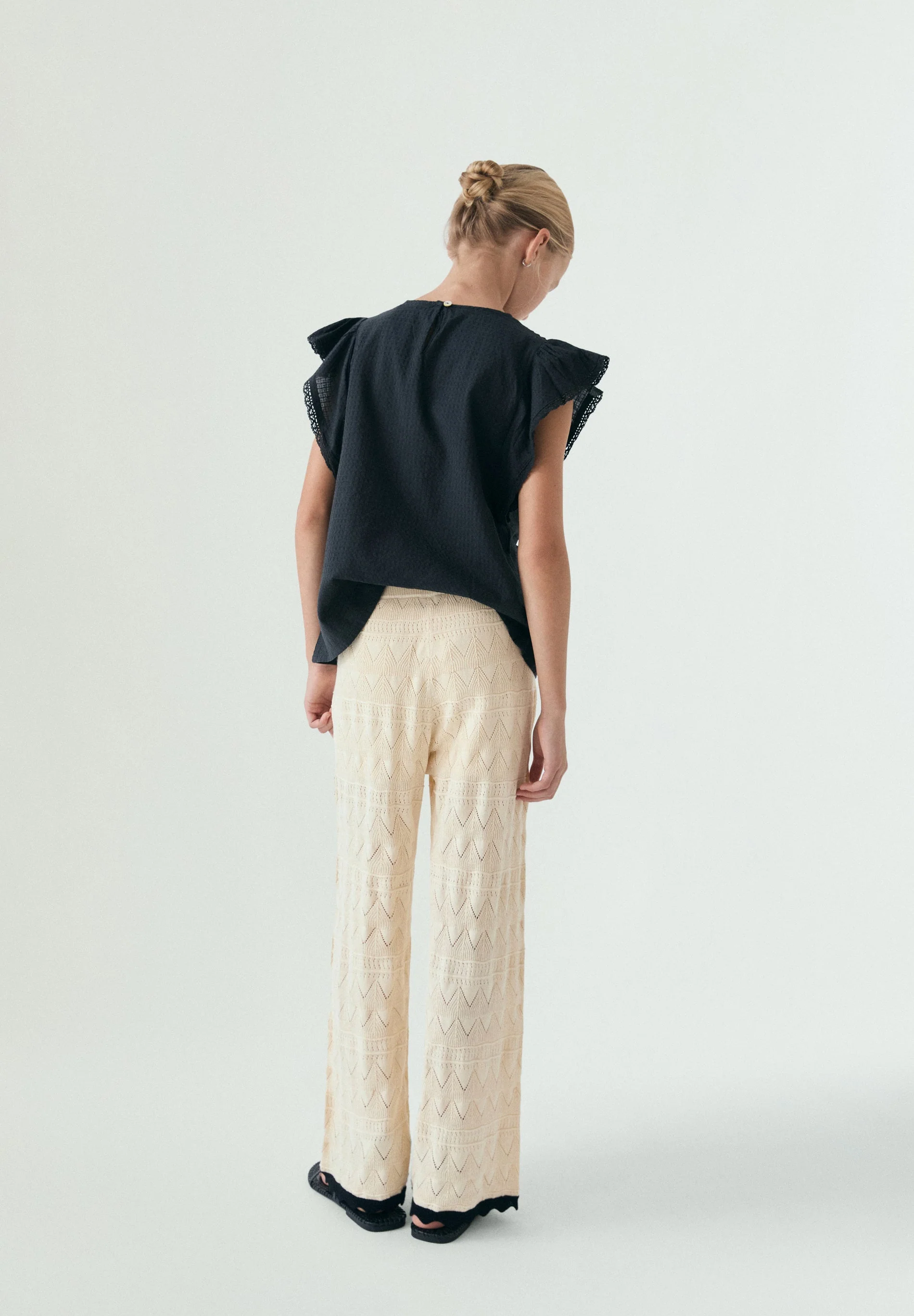 OPENWORK KNIT TROUSERS - Image 4