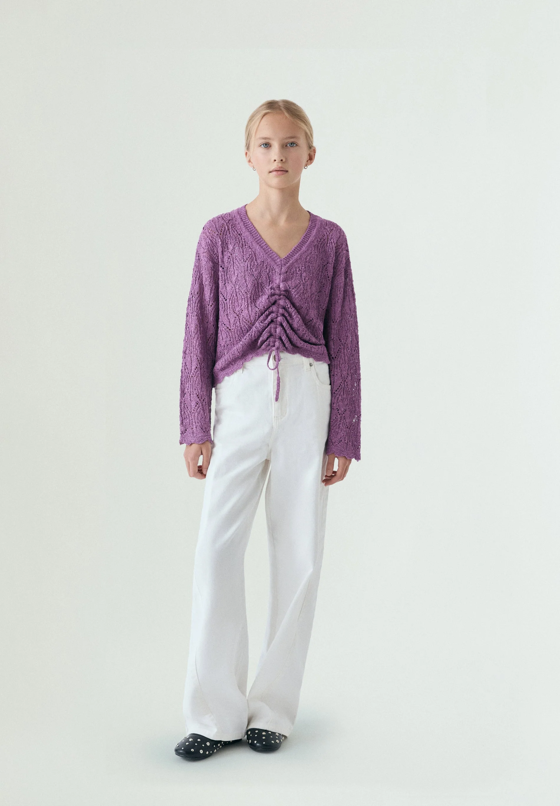 OPENWORK KNIT CARDIGAN - Image 2