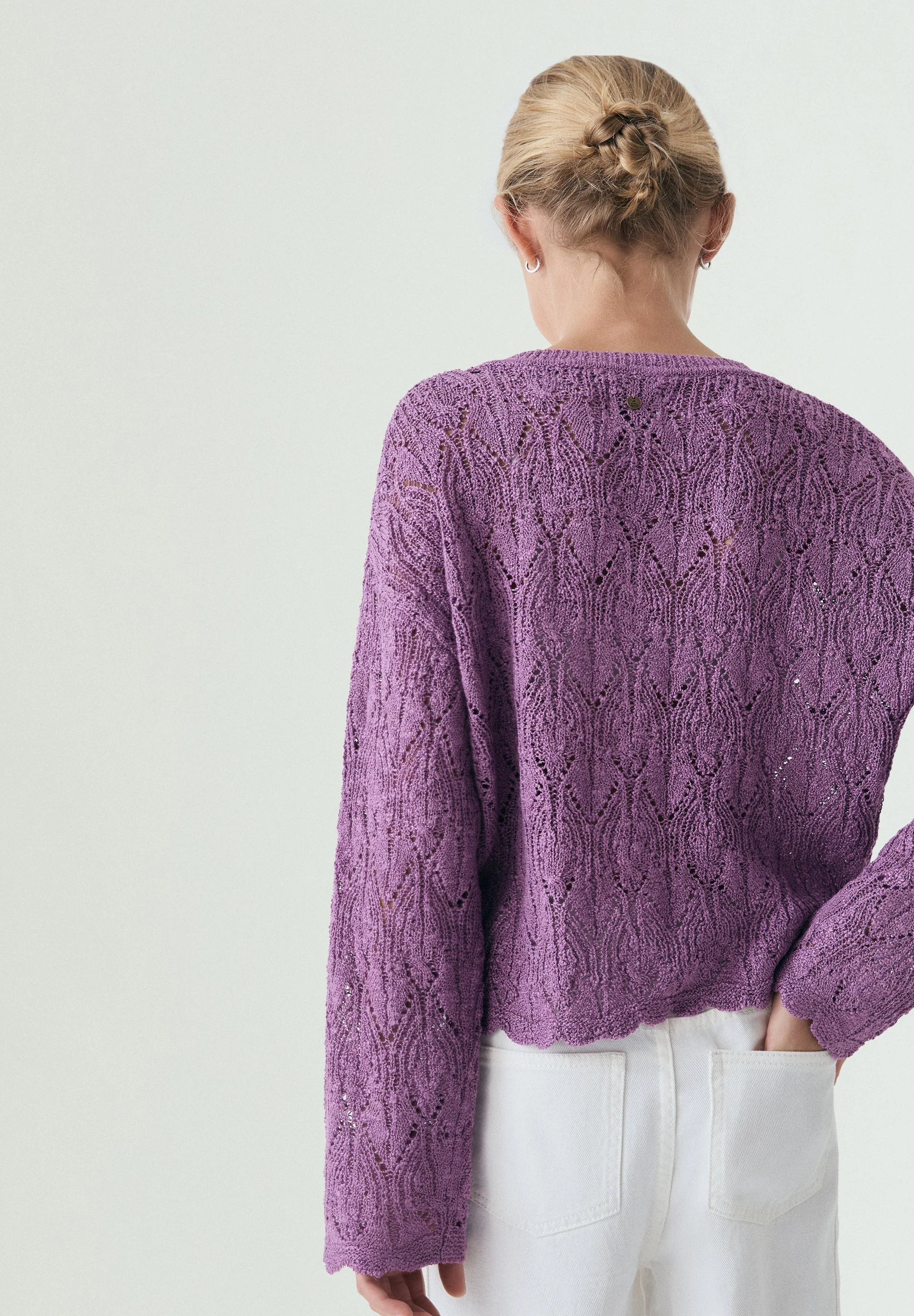 OPENWORK KNIT CARDIGAN - Image 3