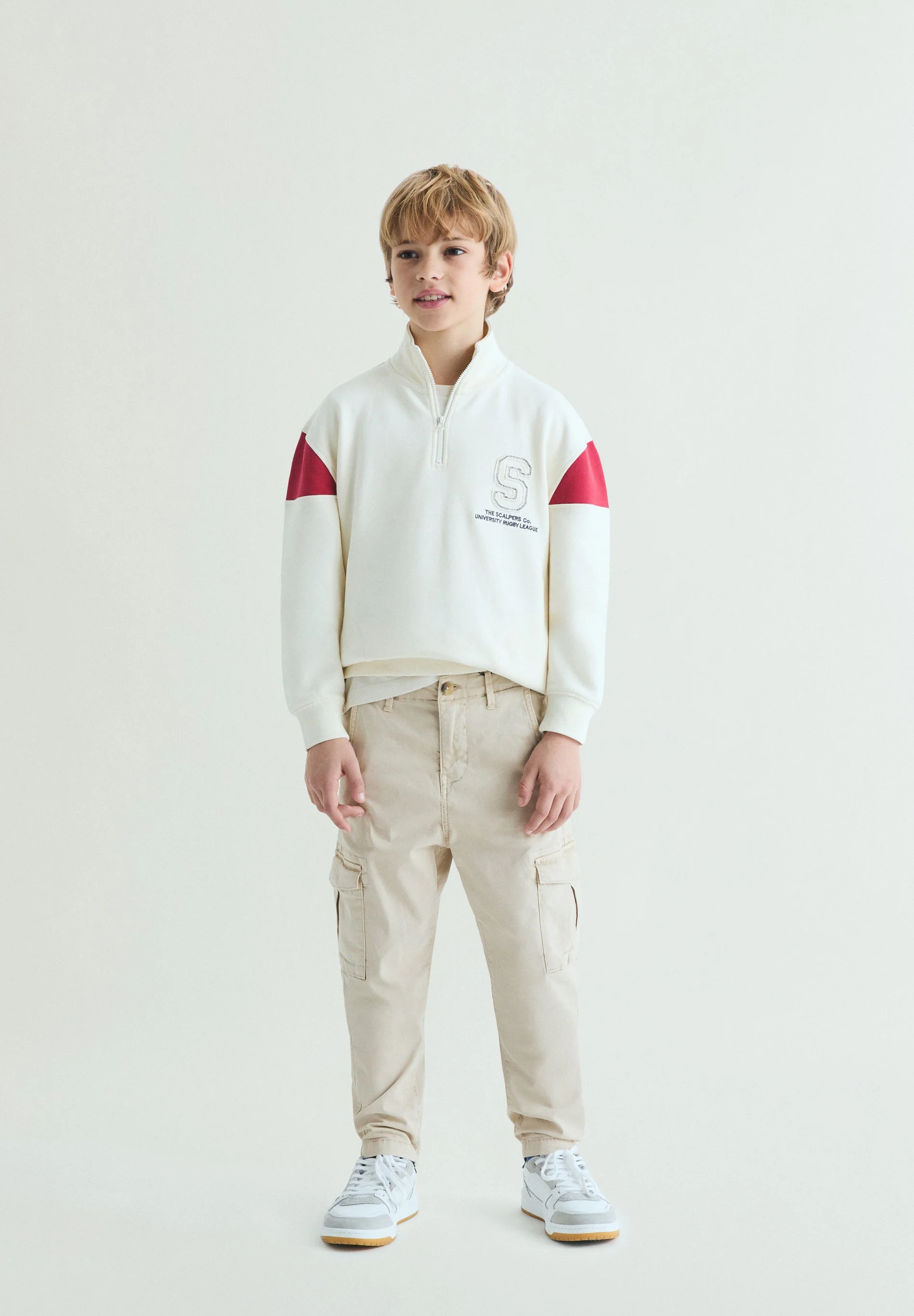 HIGH NECK ZIP-UP SWEATSHIRT - Image 4