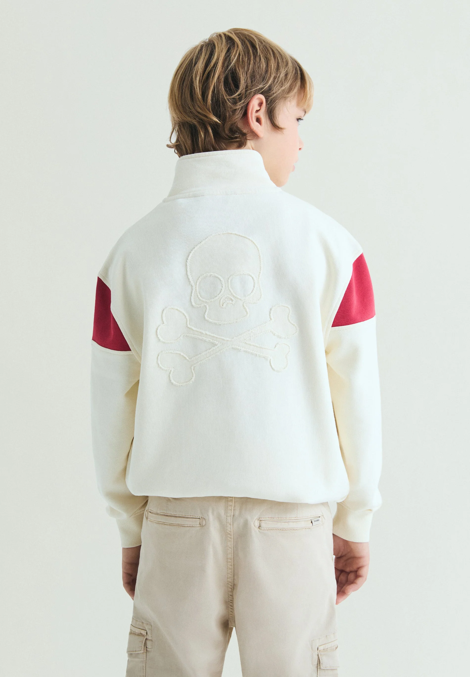 HIGH NECK ZIP-UP SWEATSHIRT - Image 5