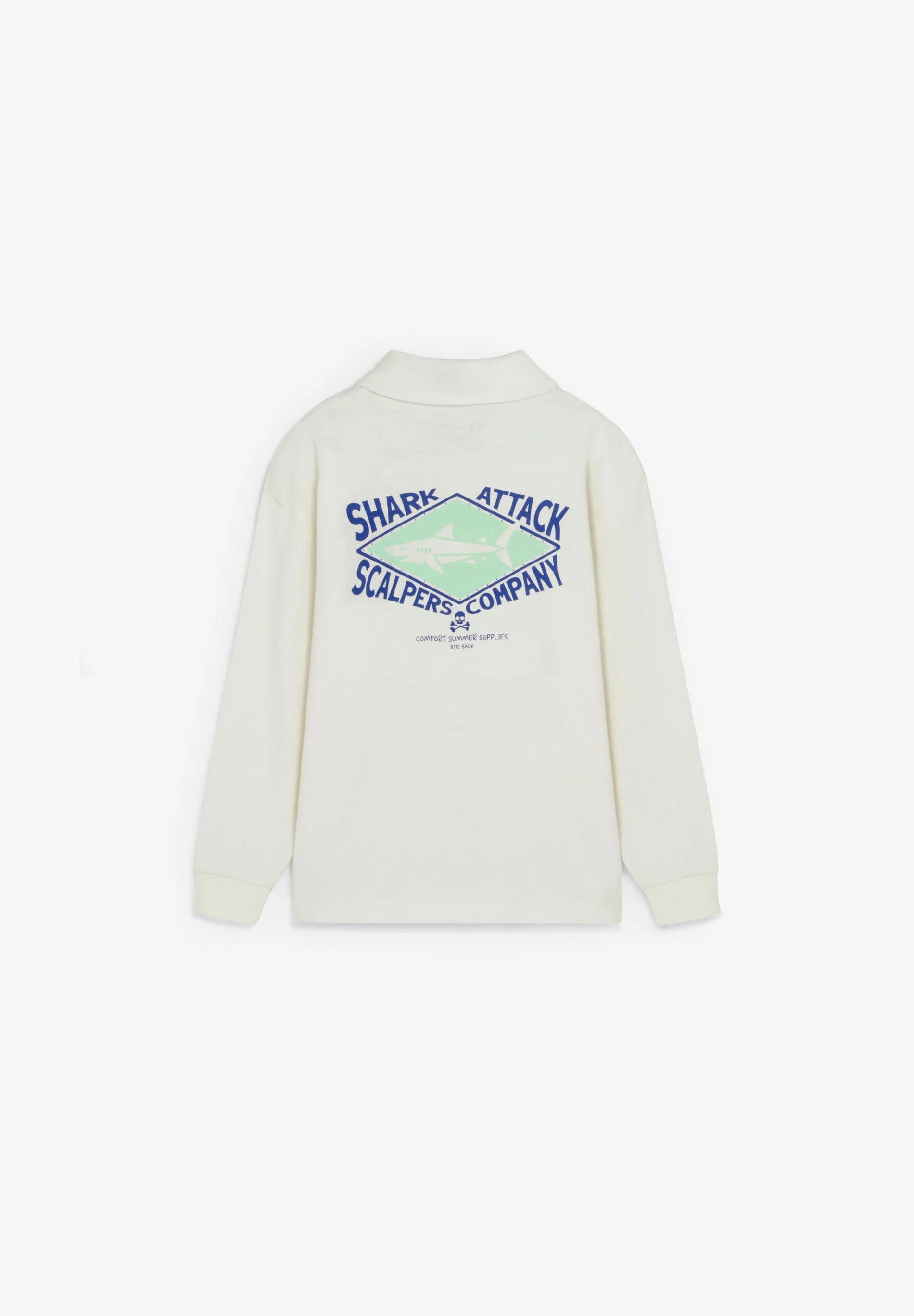 LONG SLEEVE POLO SHIRT WITH CONTRAST PRINT - Image 5