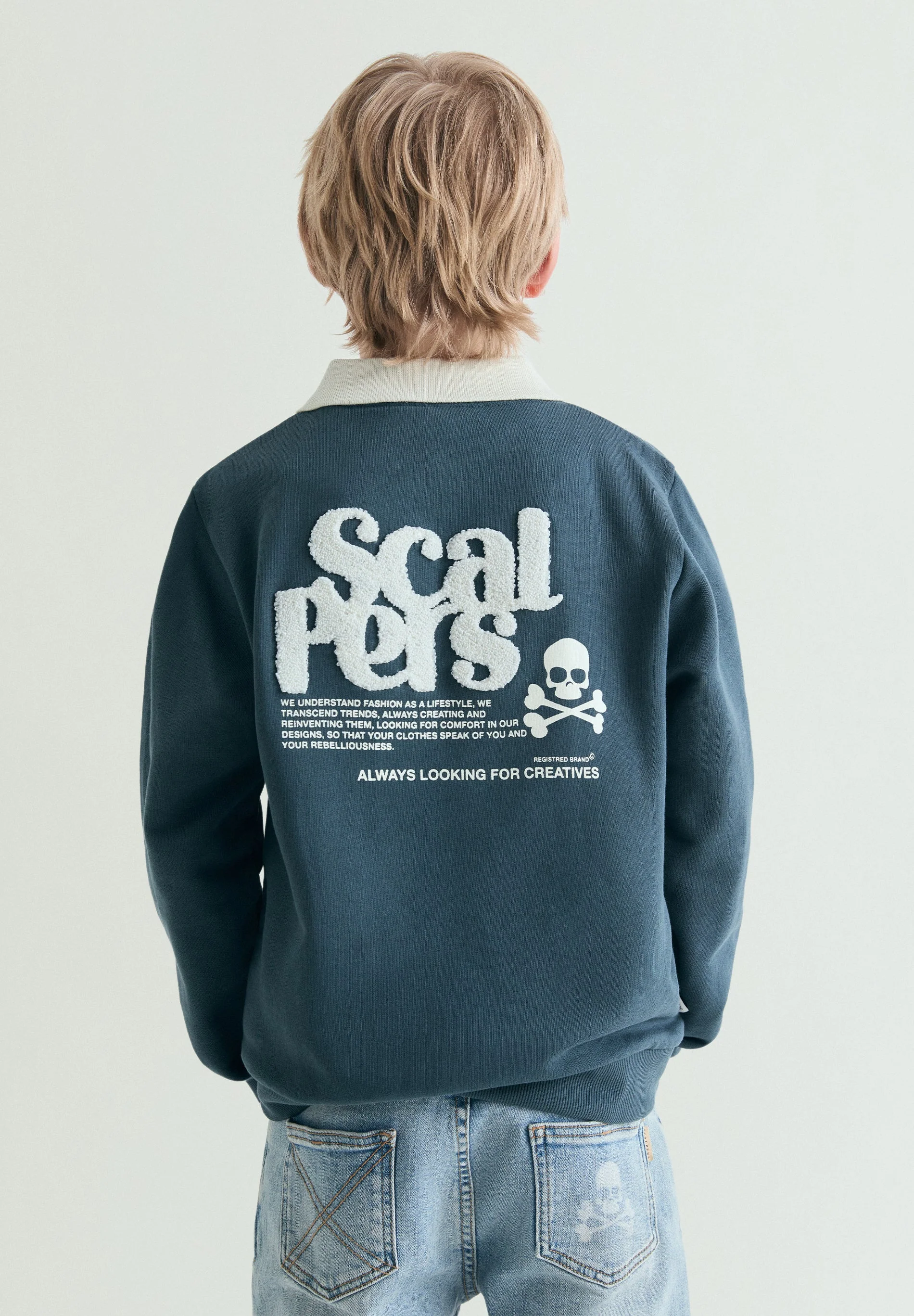 POLO SHIRT-STYLE SWEATSHIRT. - Image 3