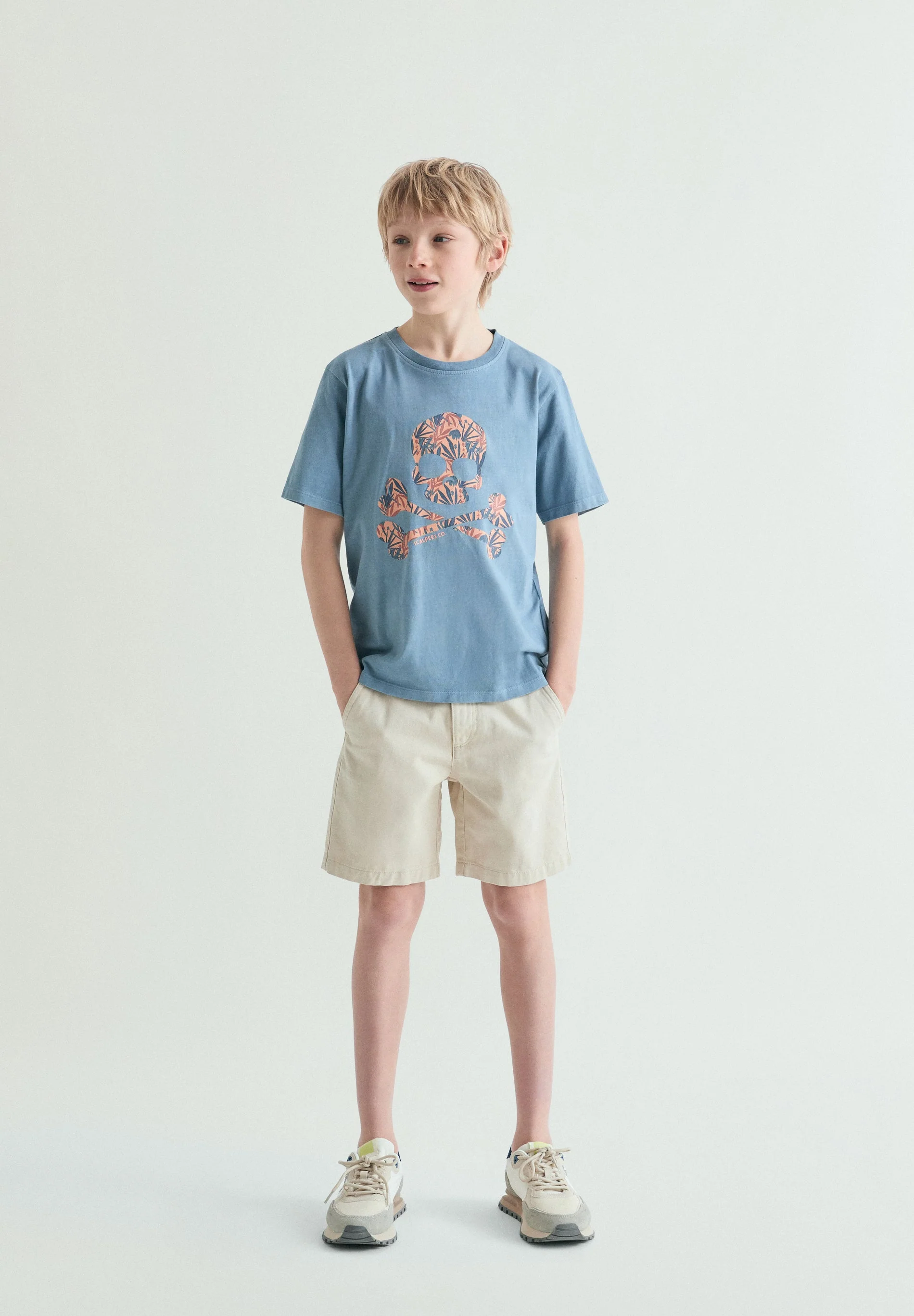 TROPICAL SKULL PRINT T-SHIRT - Image 2