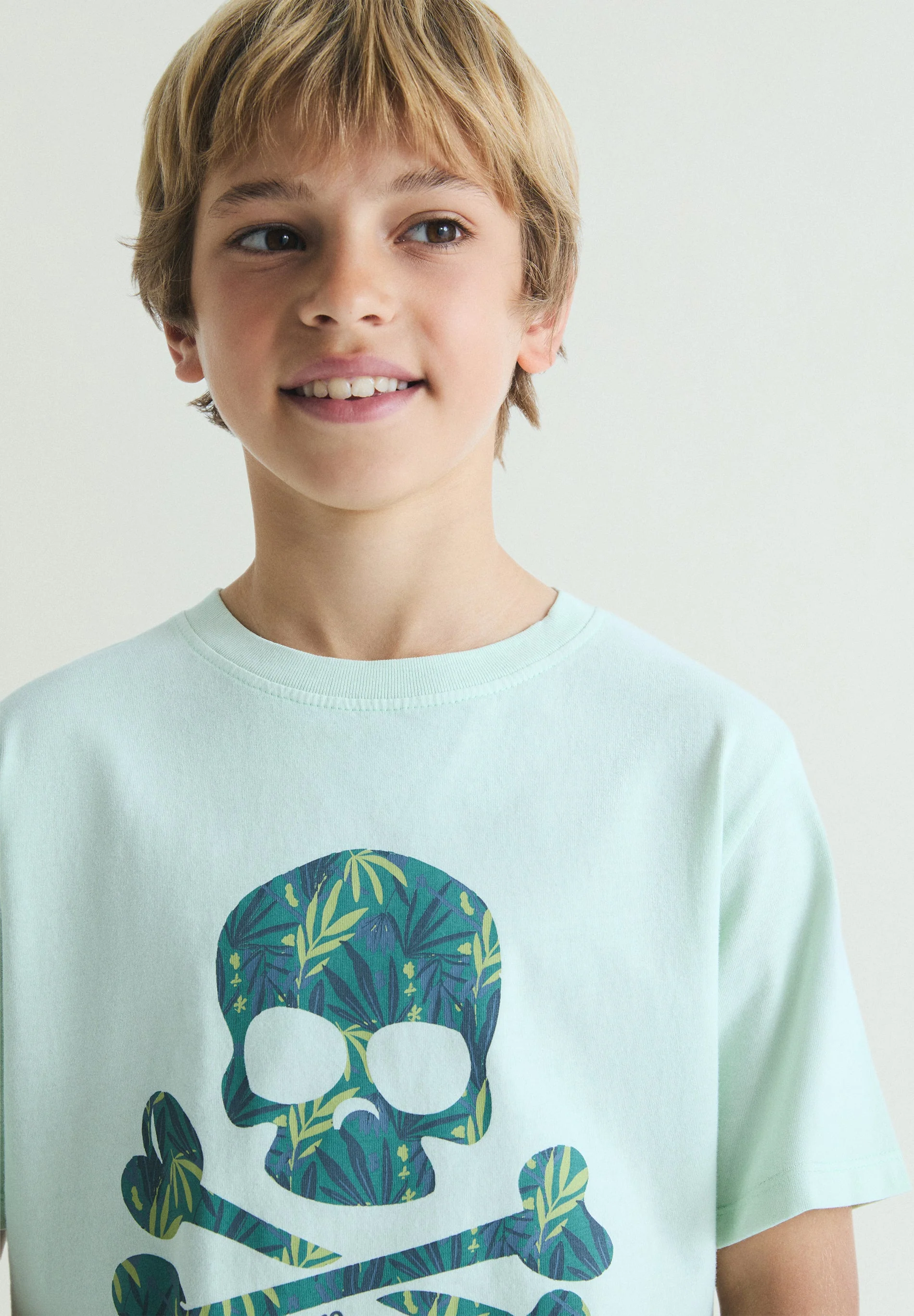 TROPICAL SKULL PRINT T-SHIRT - Image 3