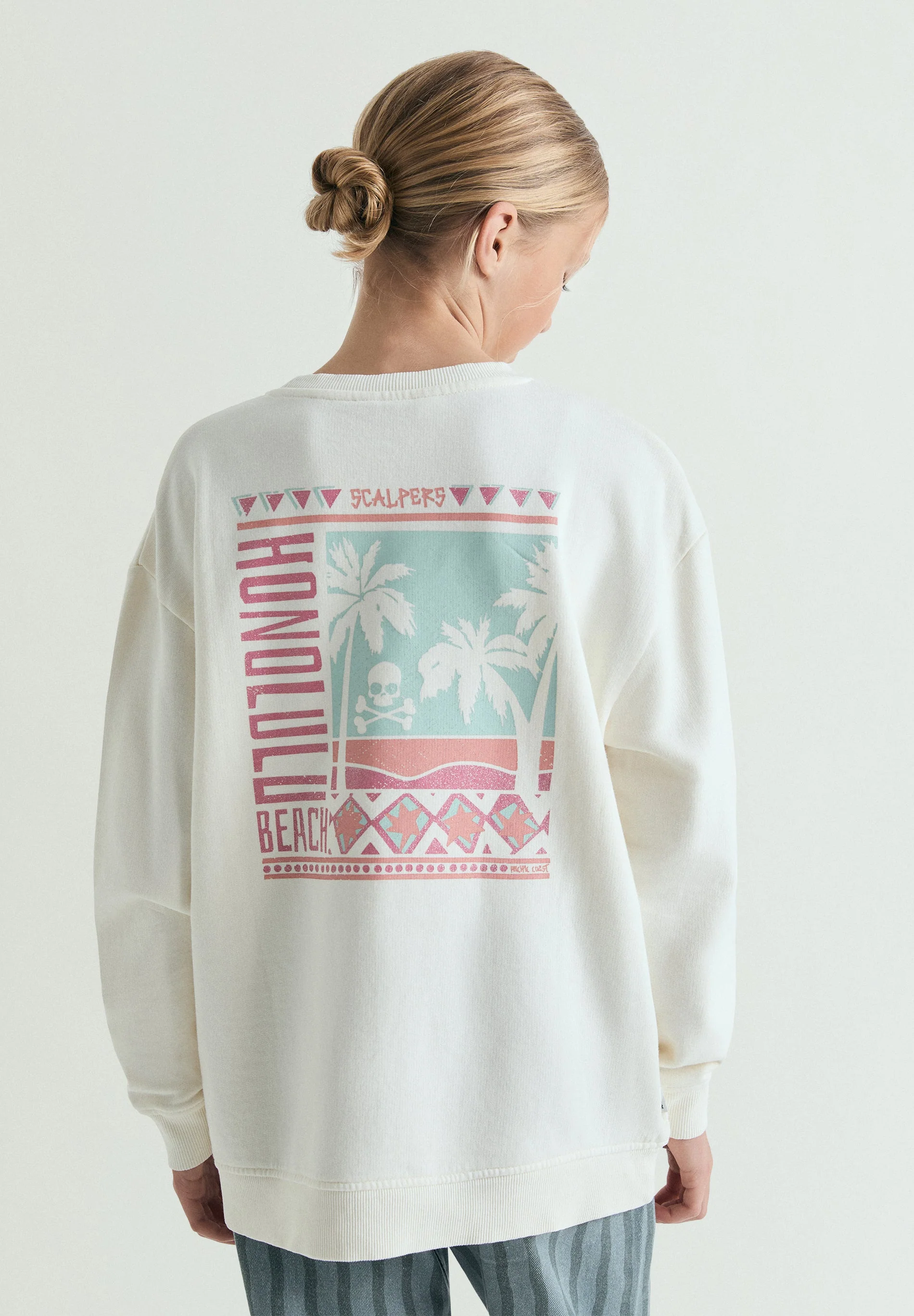 SWEATSHIRT WITH PRINTED BACK - Image 2