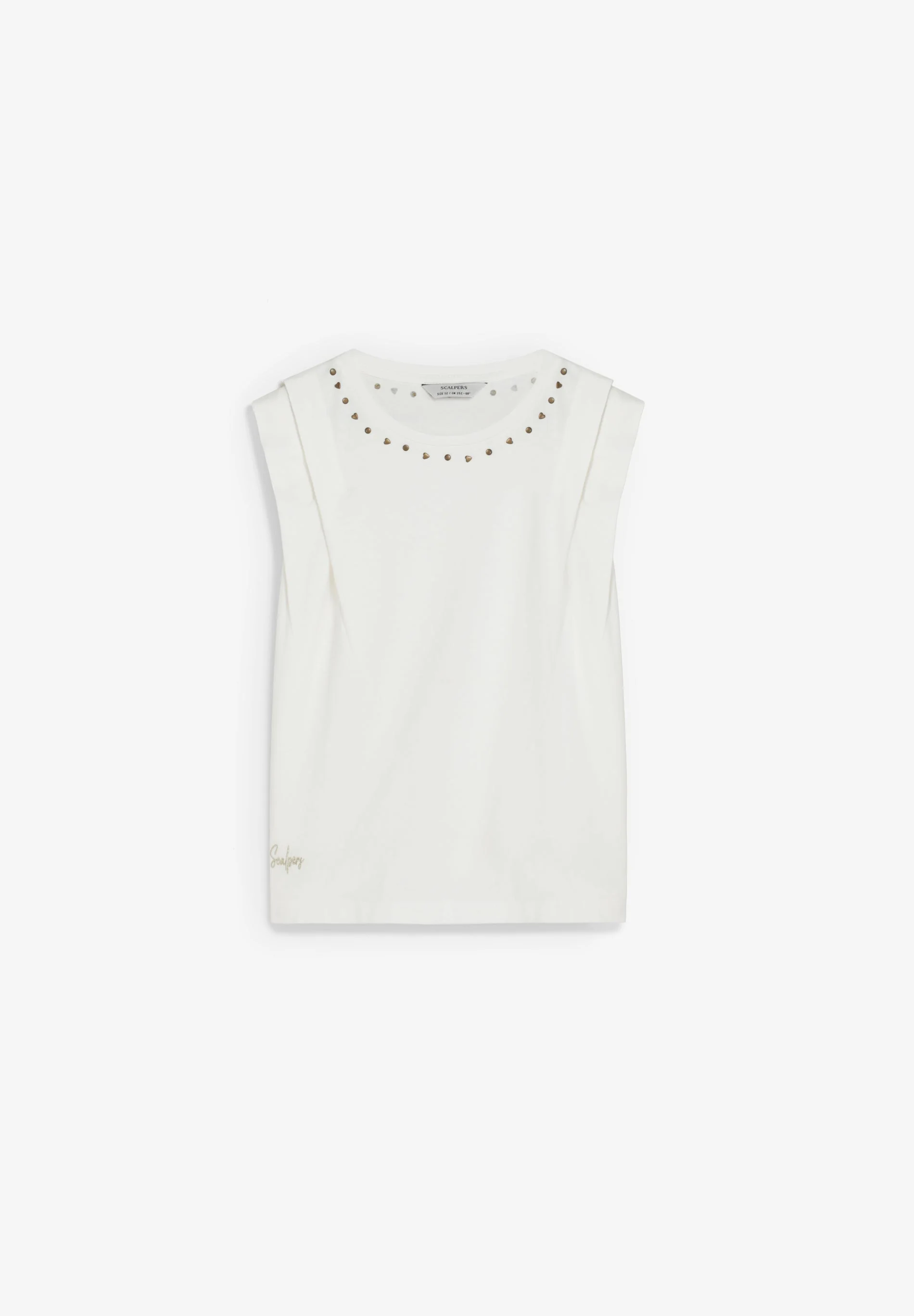 SLEEVELESS T-SHIRT WITH STUDS - Image 5