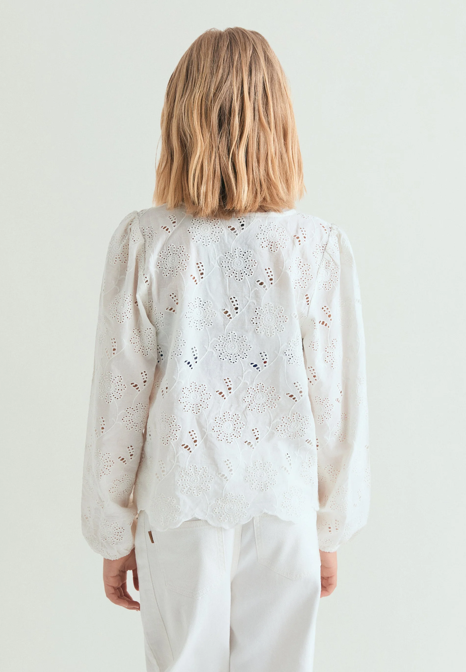 PERFORATED BLOUSE WITH BUTTONS - Image 5