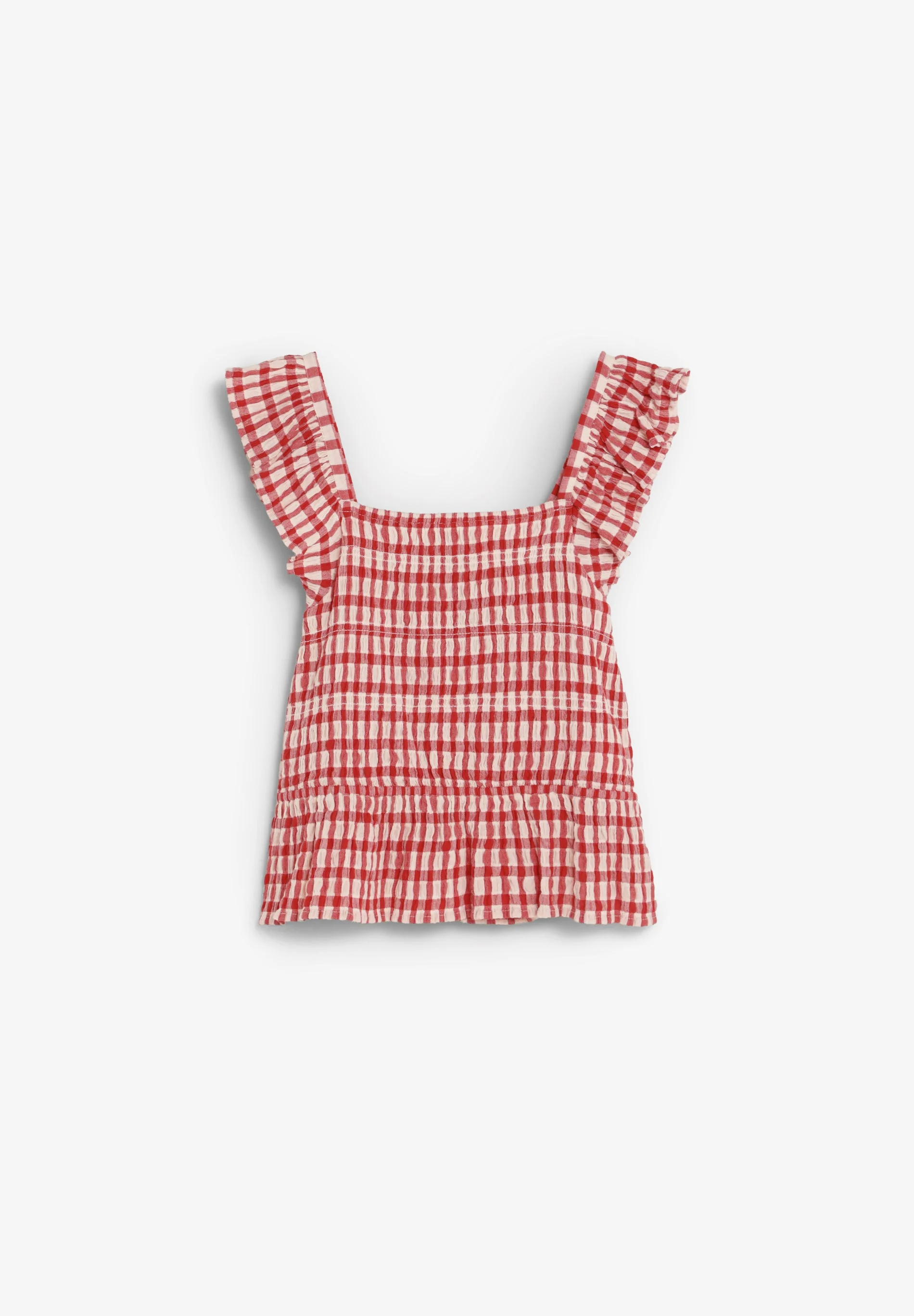 SMOCKED GINGHAM TOP - Image 5