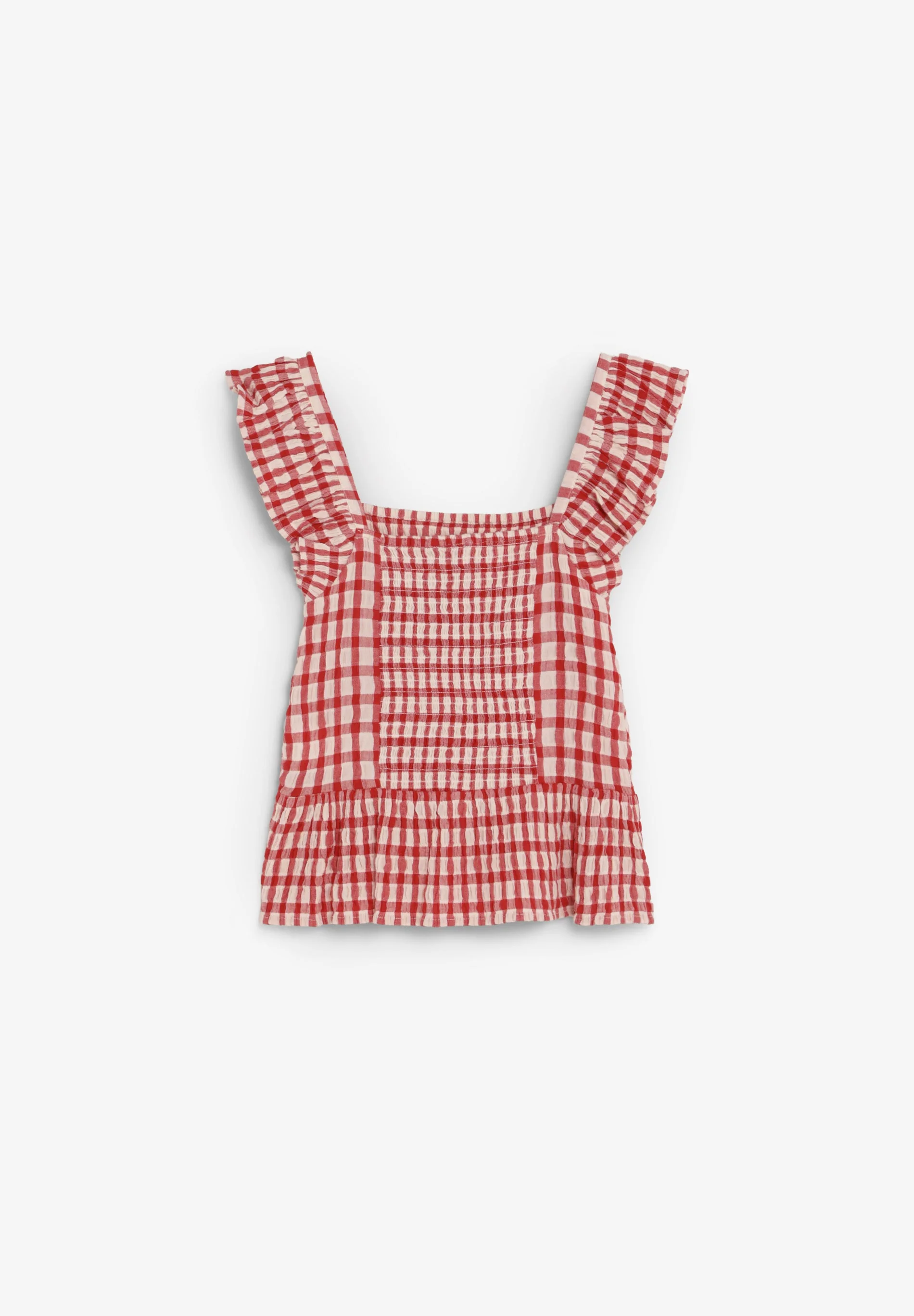 SMOCKED GINGHAM TOP - Image 6