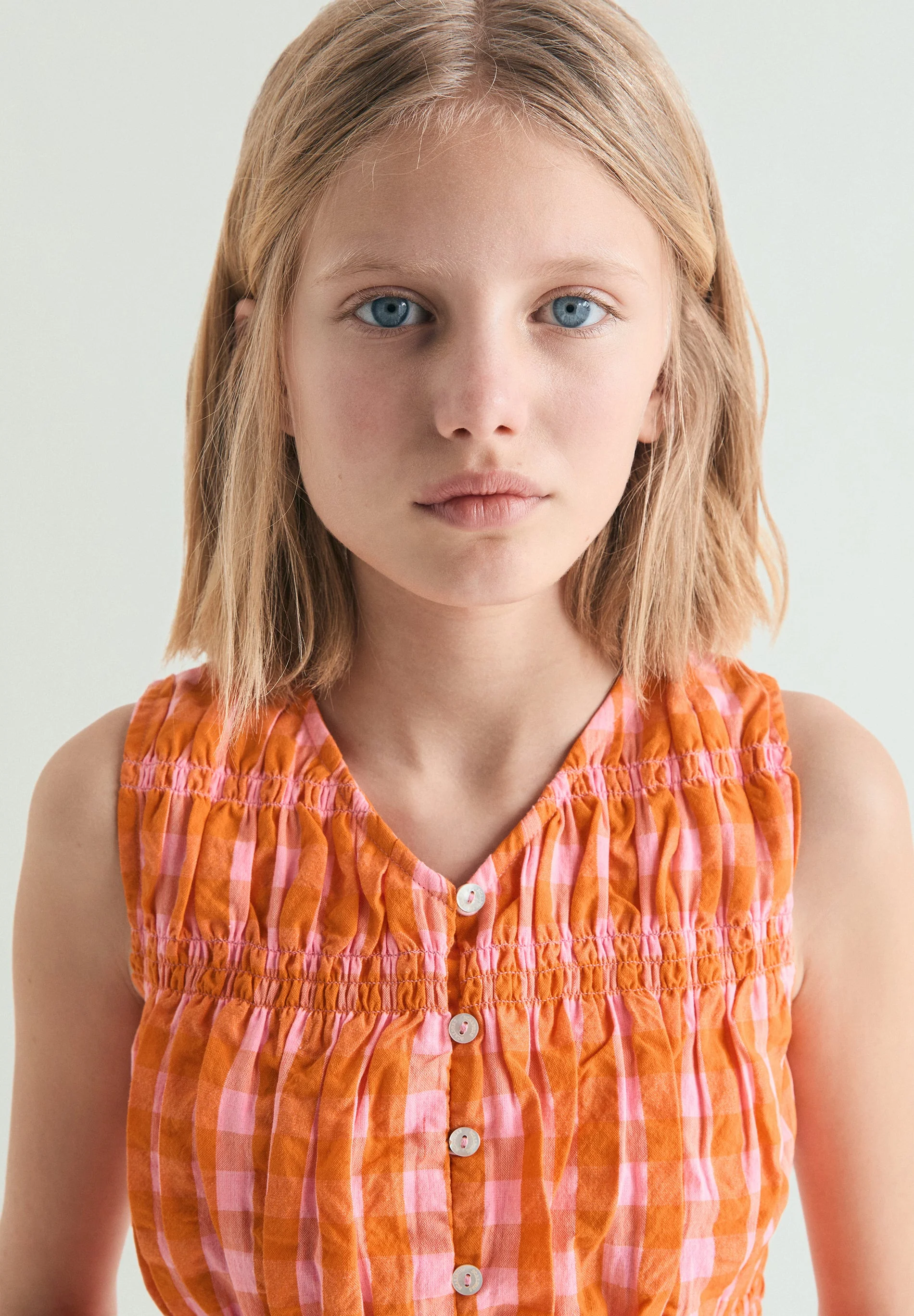 GATHERED GINGHAM TOP - Image 4
