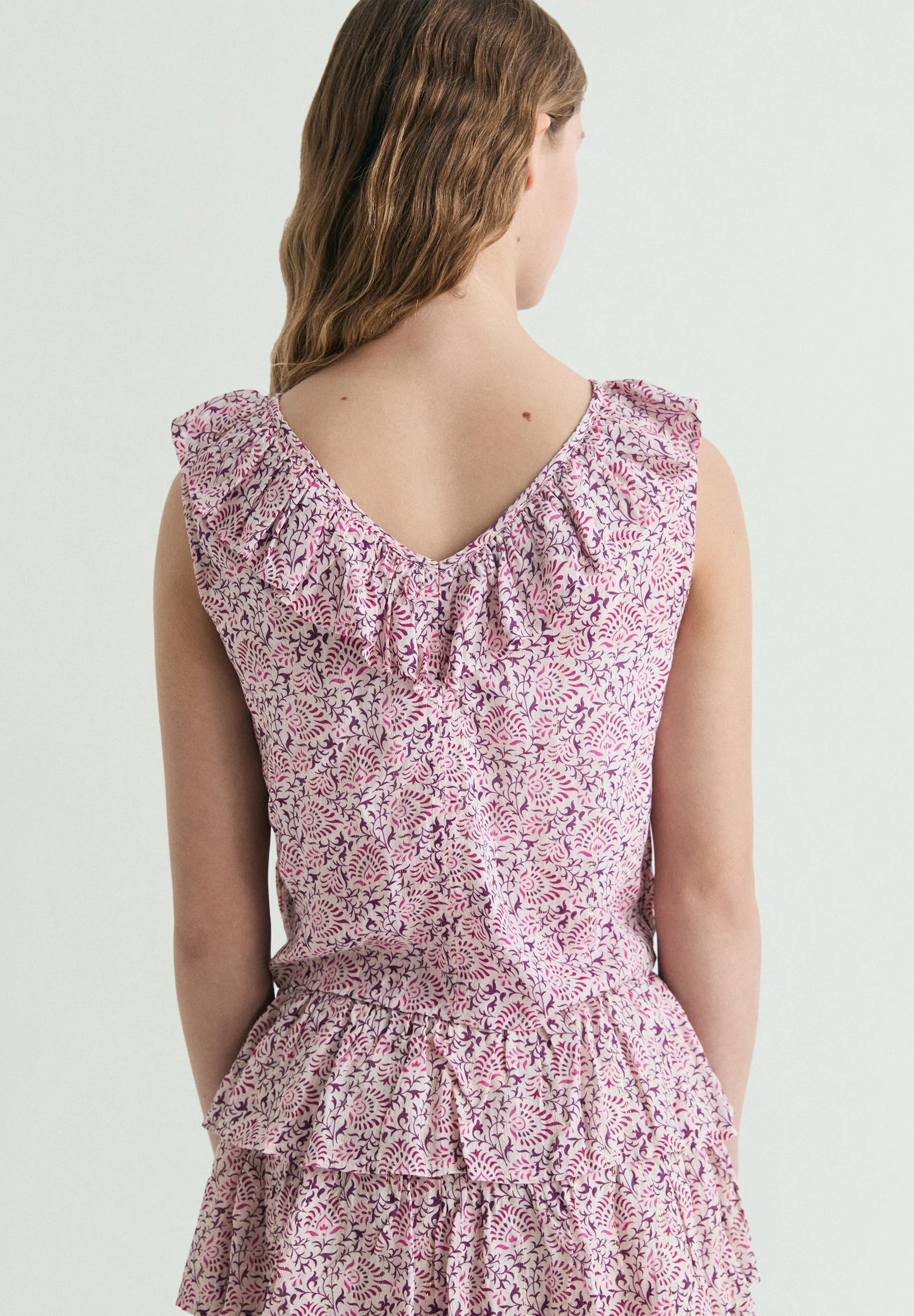 PRINTED FLOWING BLOUSE - Image 3