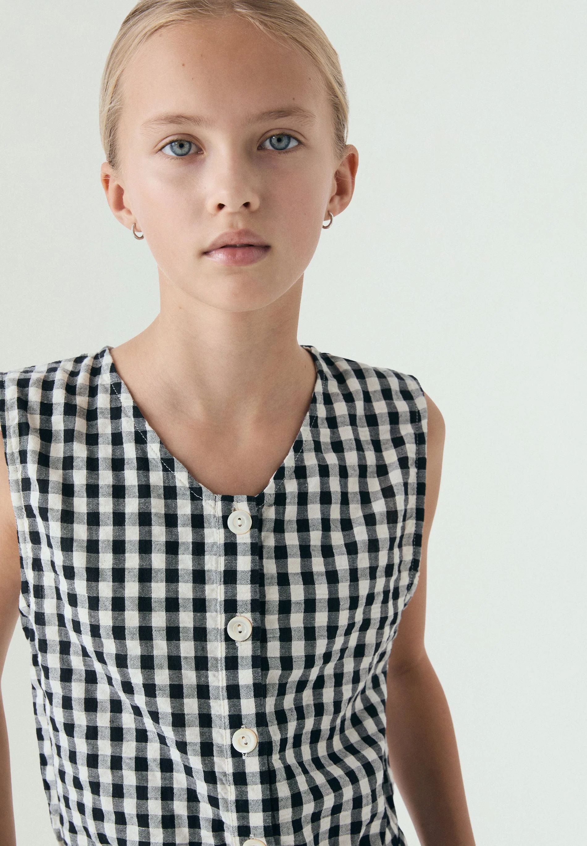 BELTED GINGHAM JUMPSUIT - Image 3