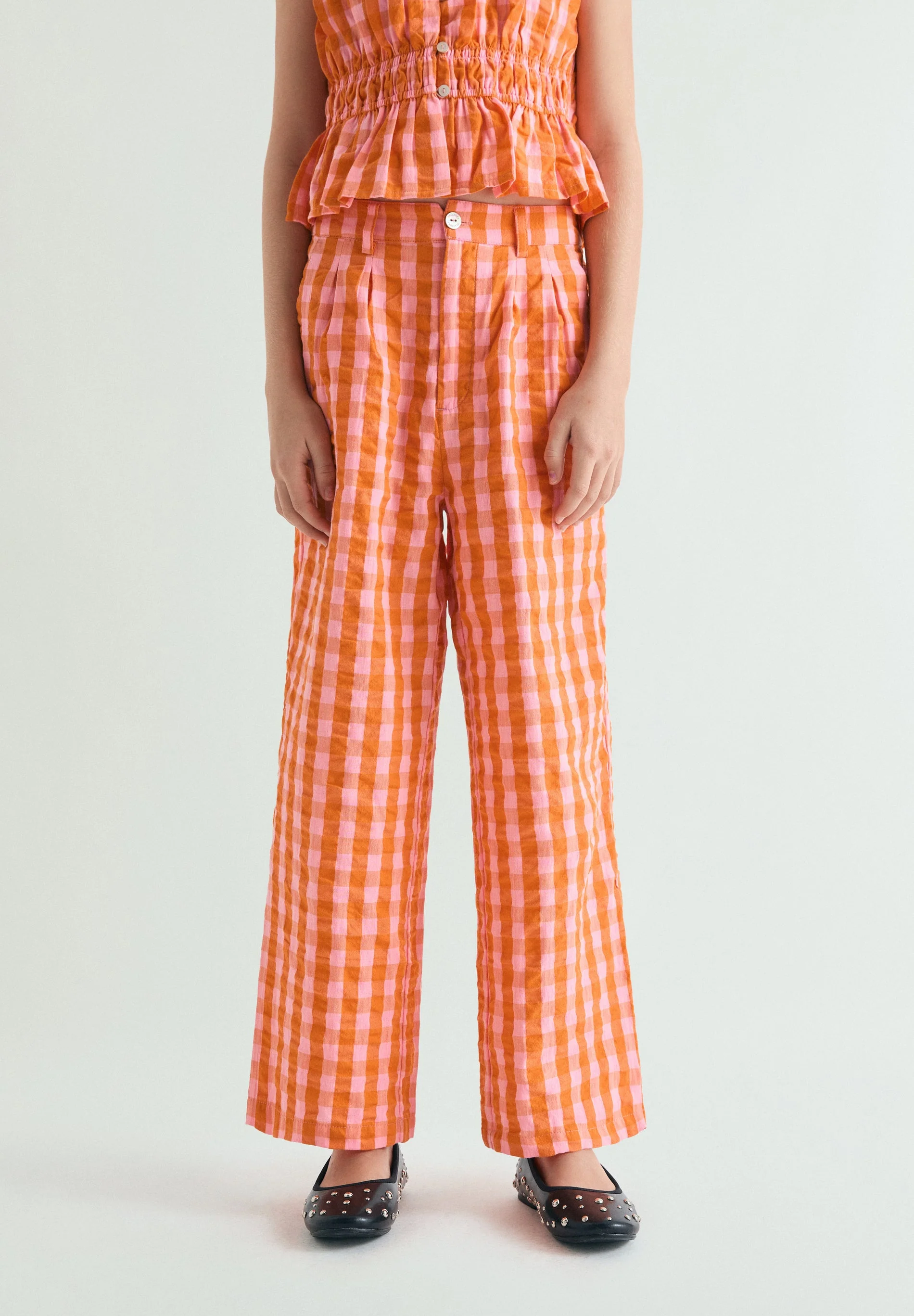 GINGHAM TROUSERS WITH DARTS - Image 4