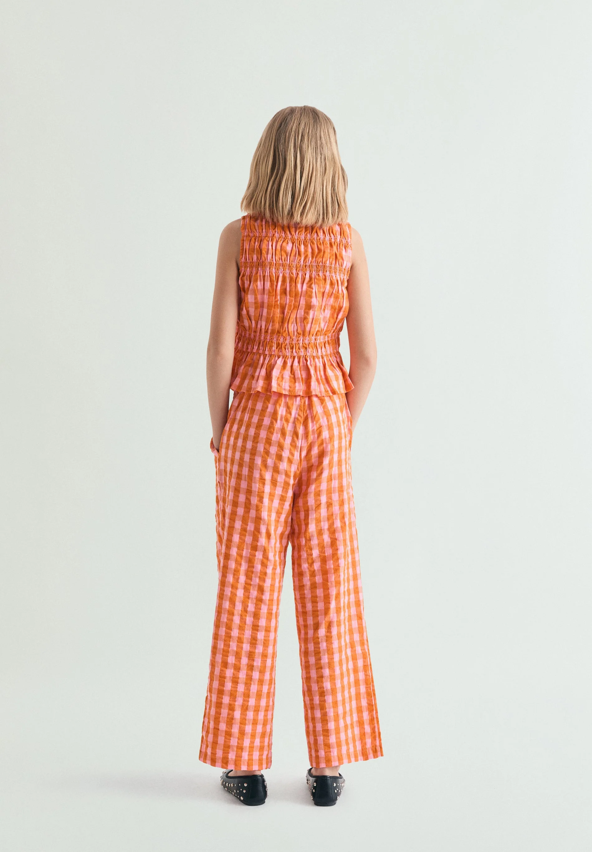 GINGHAM TROUSERS WITH DARTS - Image 5