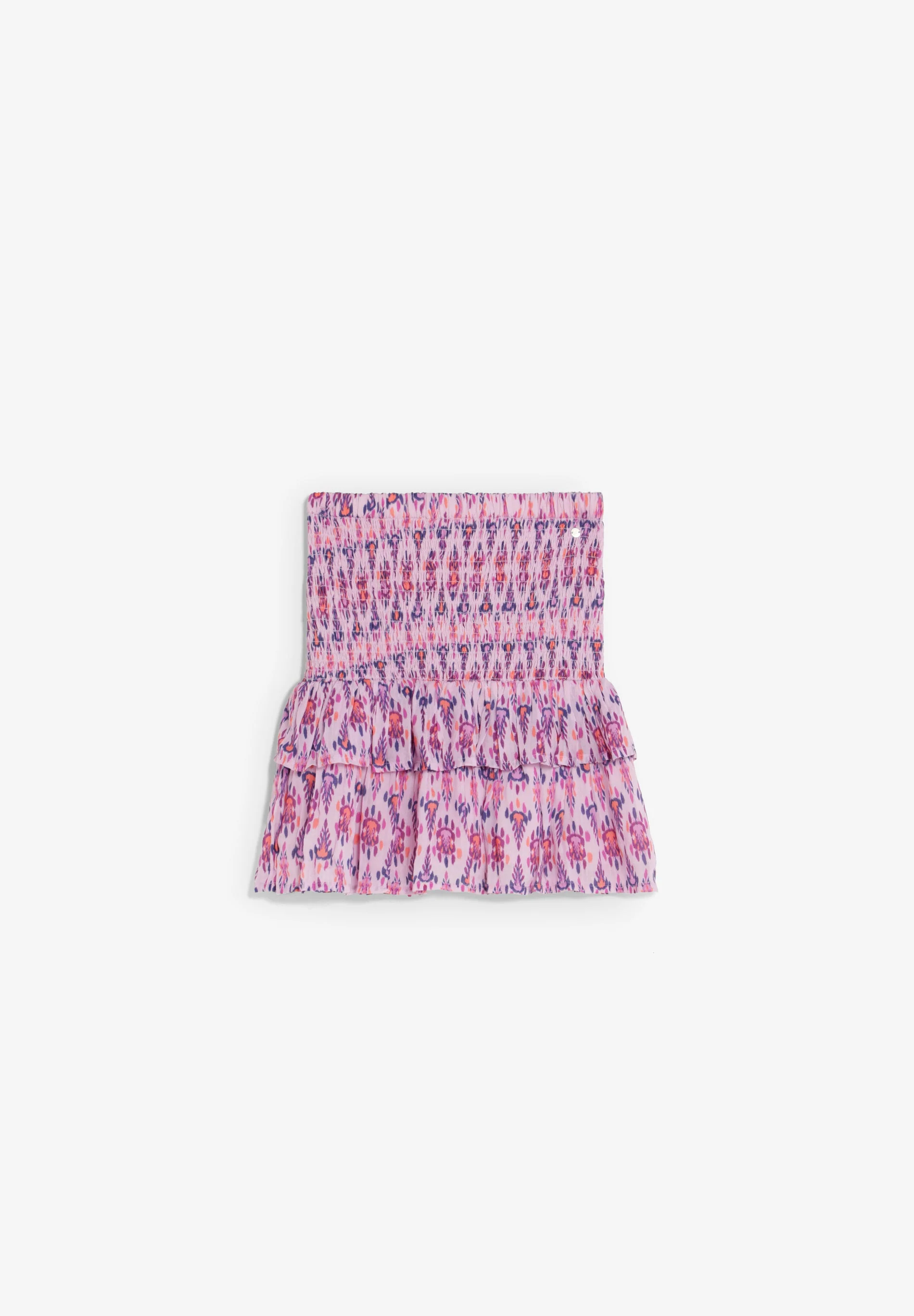 MULTICOLOUR SKIRT WITH SMOCKING - Image 5