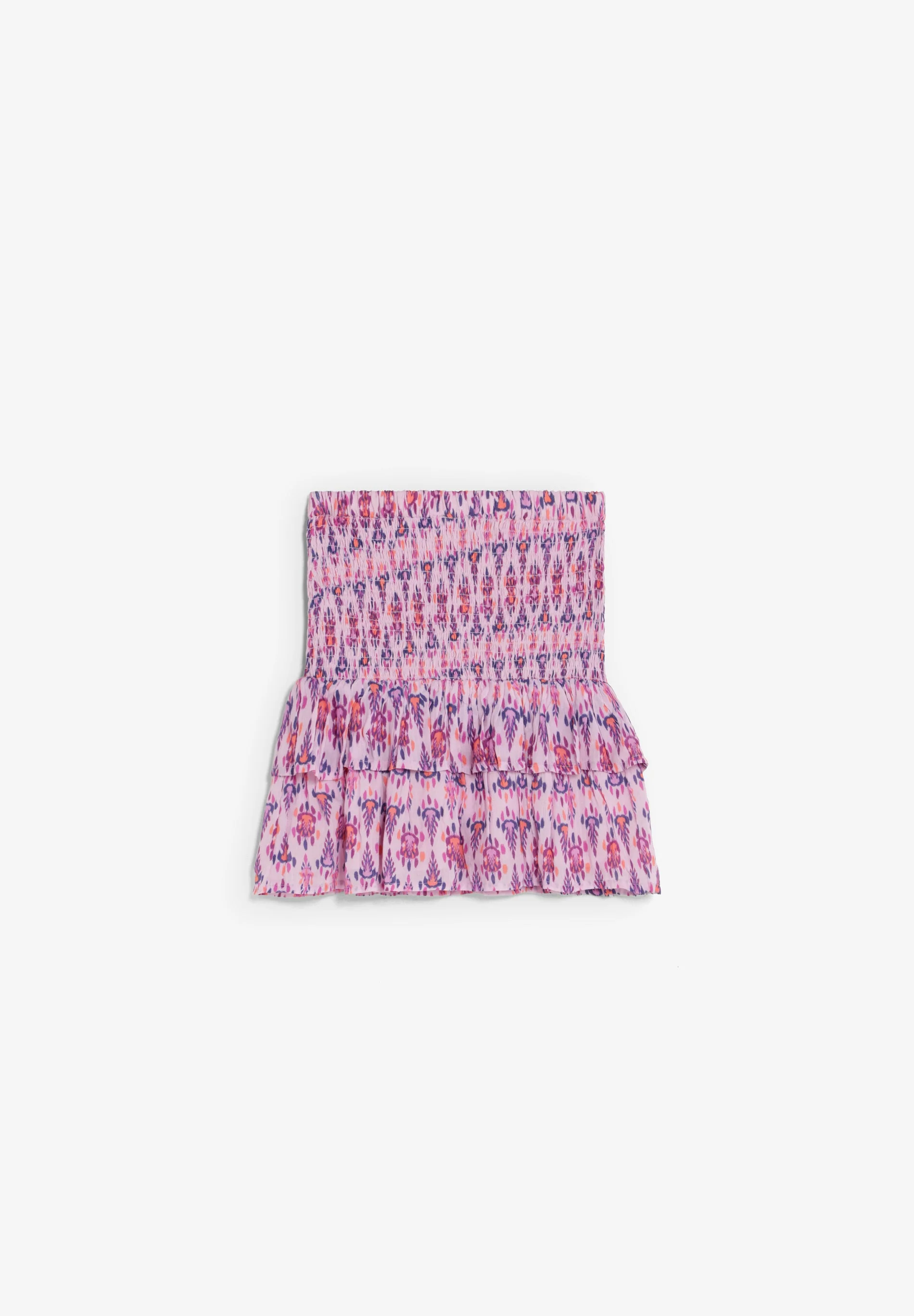 MULTICOLOUR SKIRT WITH SMOCKING - Image 6
