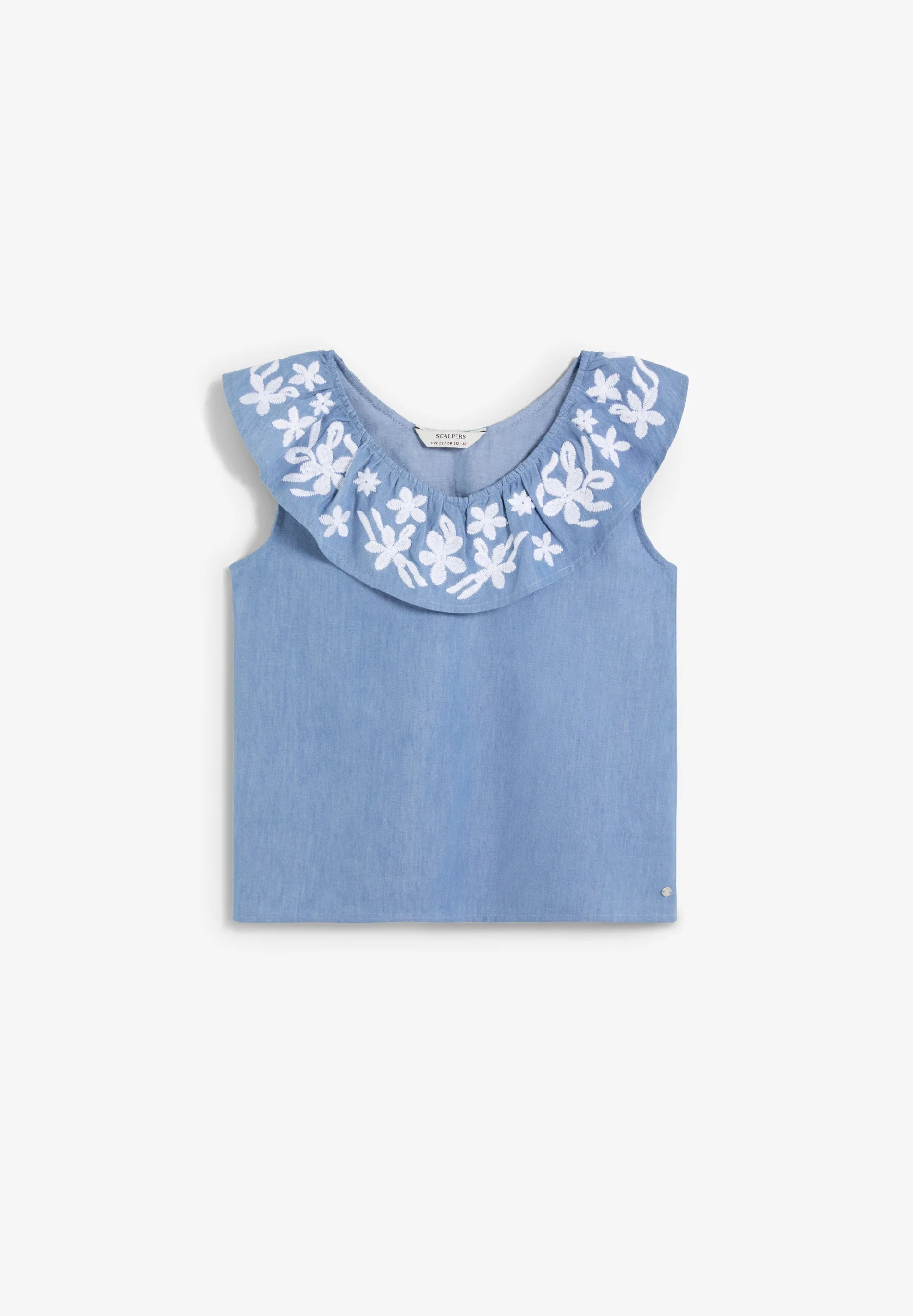 EMBROIDERED DENIM BLOUSE - Image 4