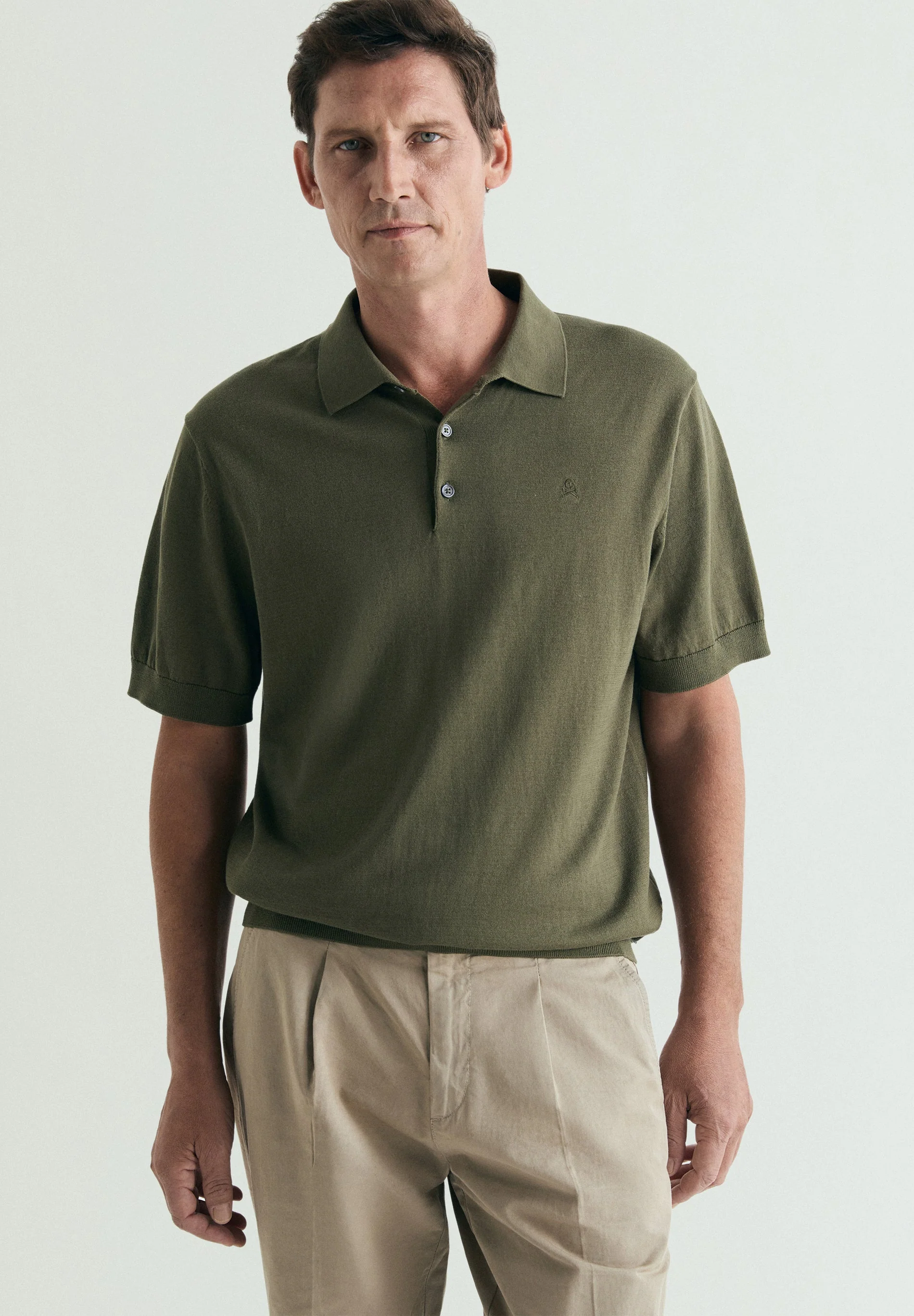 FINE-KNIT SKULL POLO SHIRT - Image 2