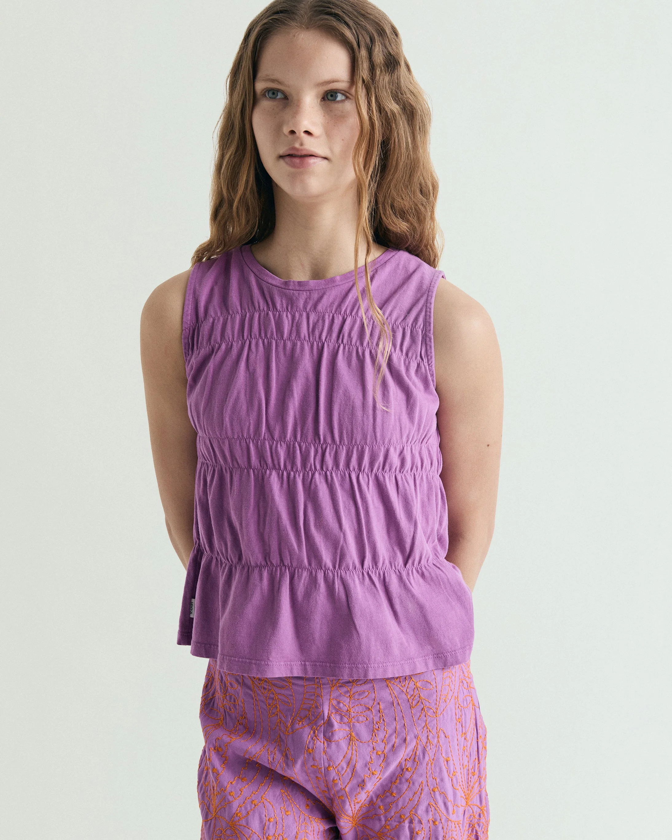 GATHERED COTTON T-SHIRT - Image 2