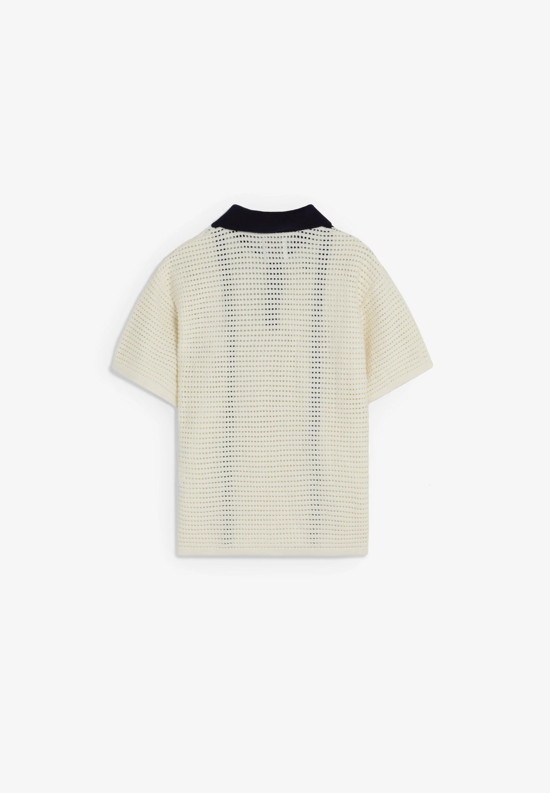 CONTRAST FINE-KNIT POLO SHIRT - Image 5