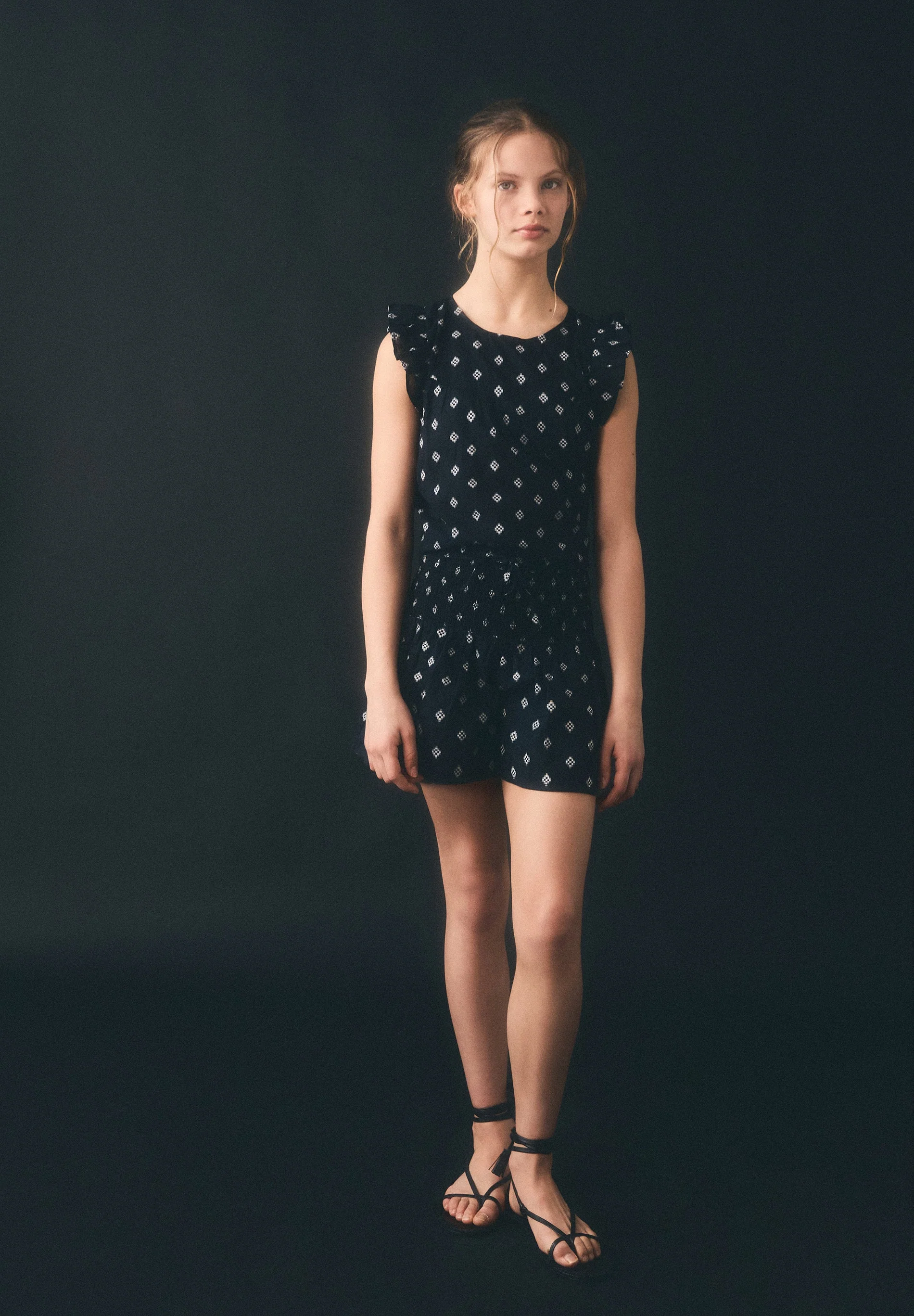 SLEEVELESS JACQUARD BLOUSE - Image 7