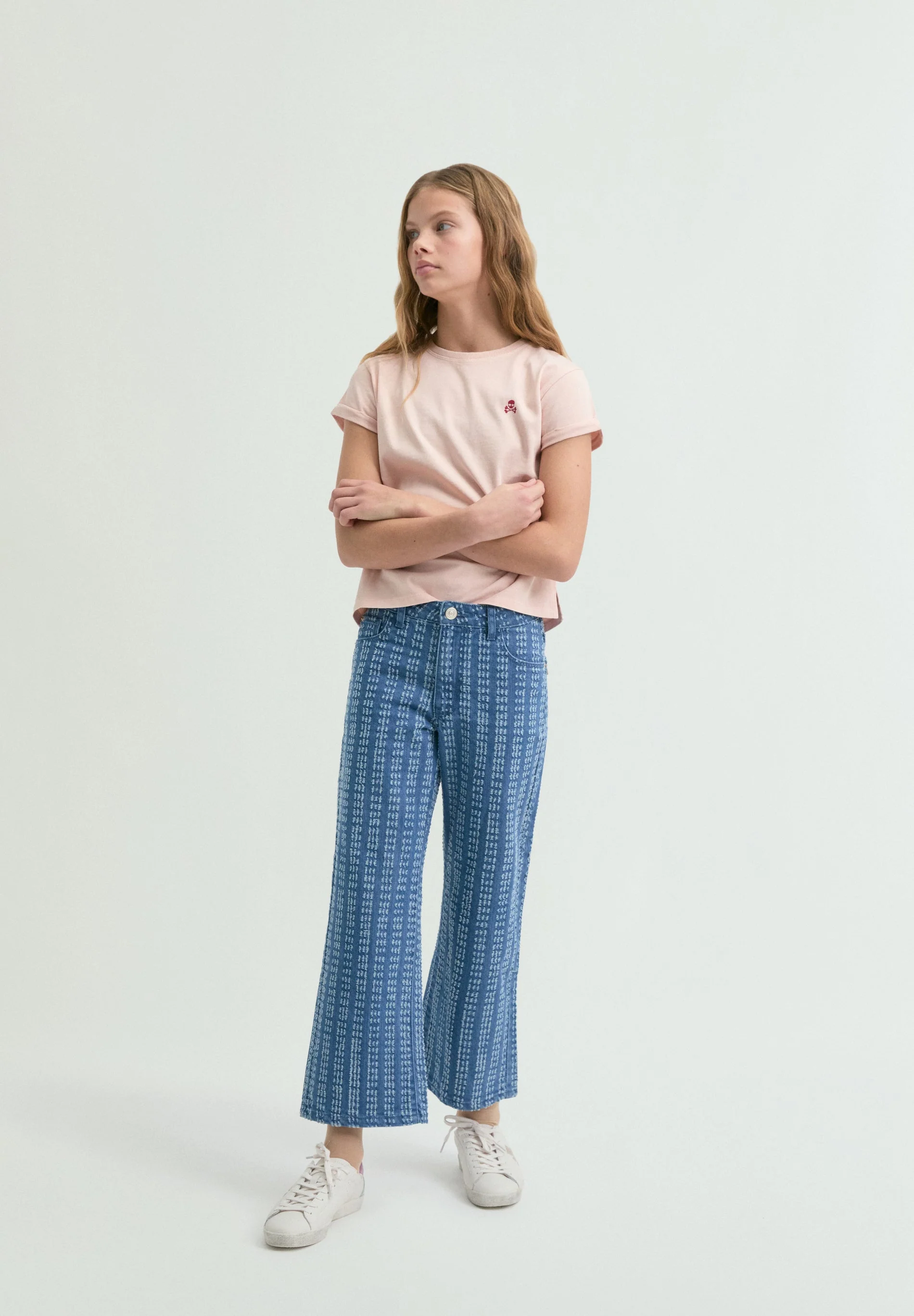 DENIM TROUSERS WITH TOPSTITCHING - Image 2