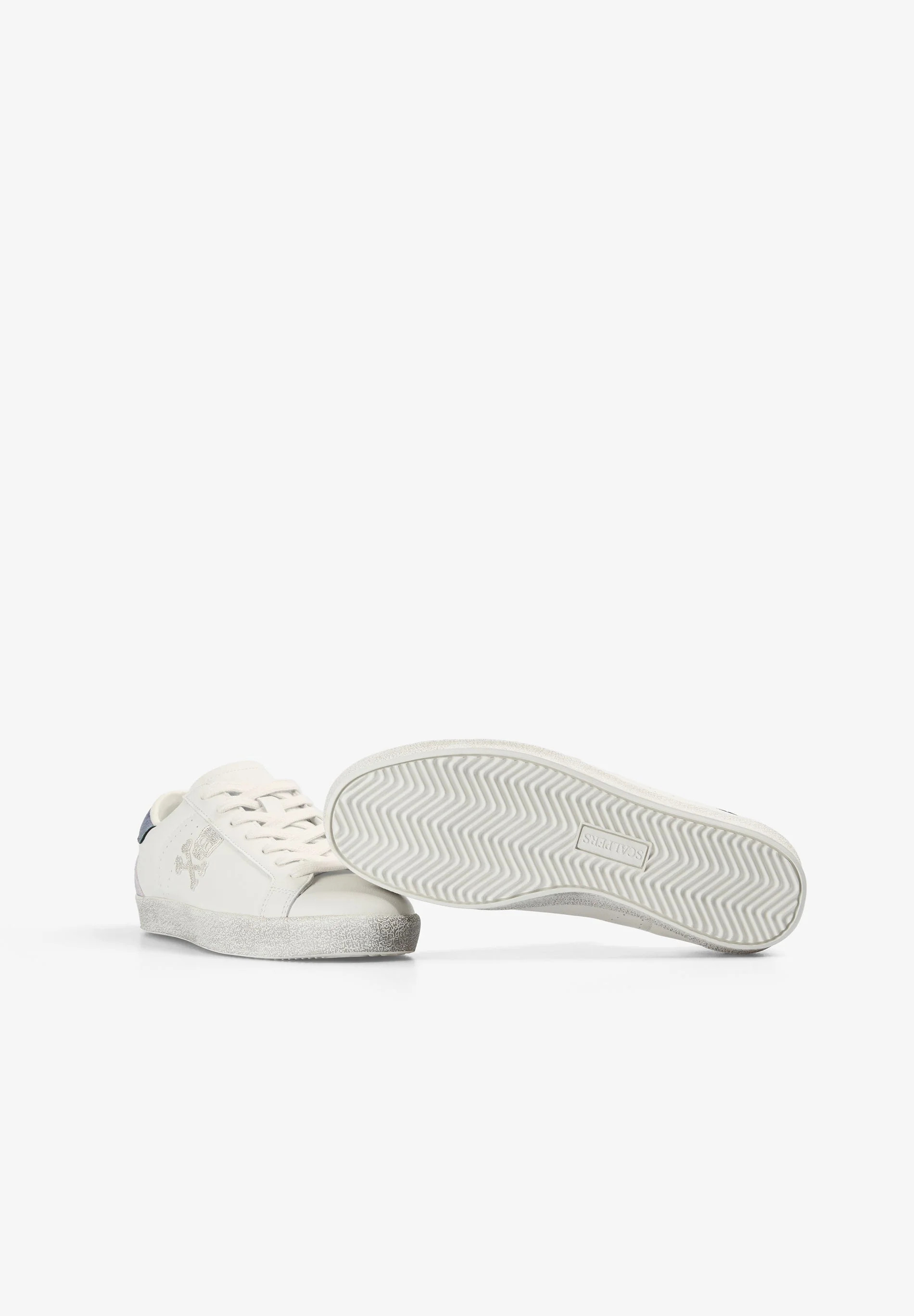 METALLIC CONTRAST LEATHER SNEAKERS - Image 4