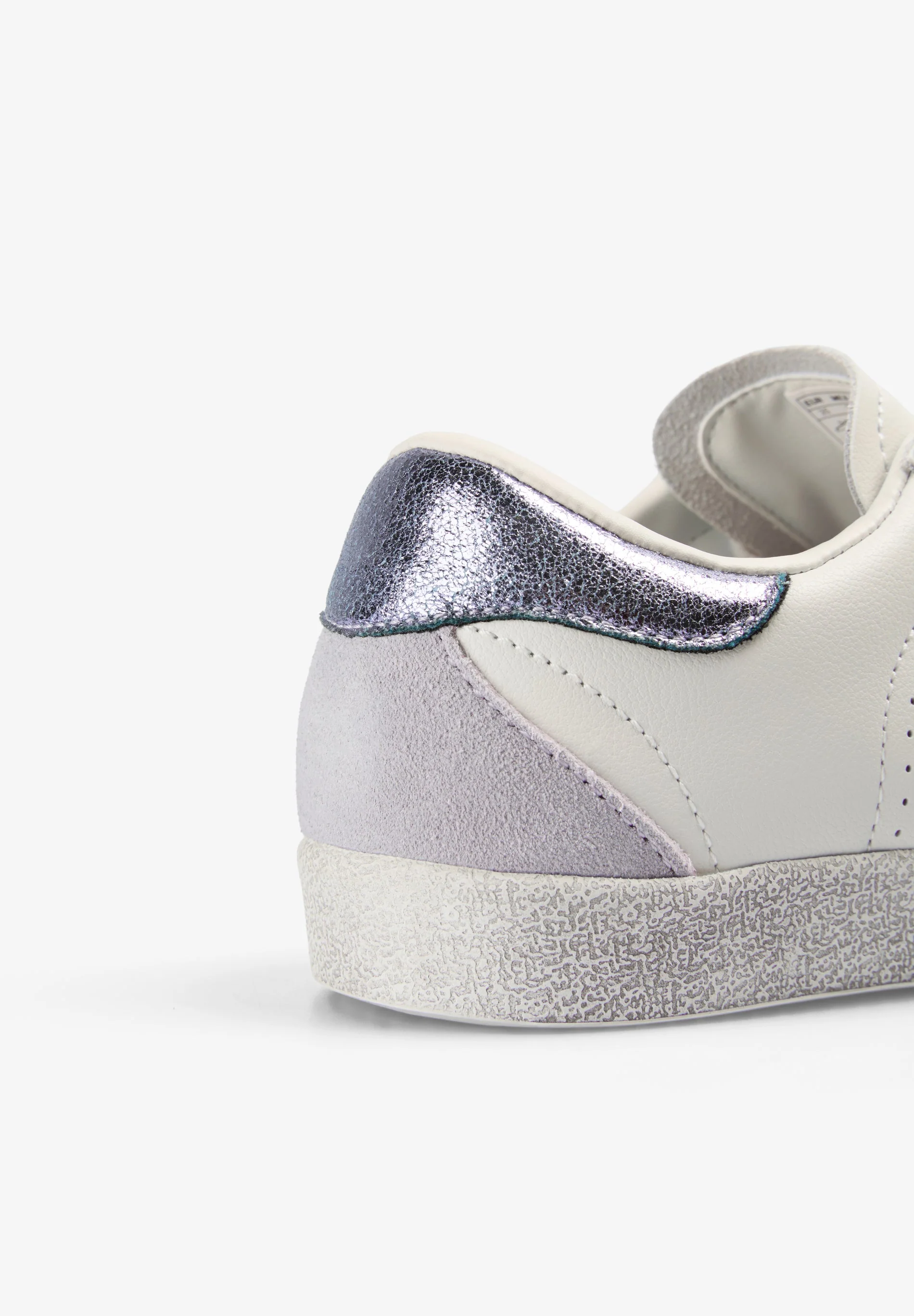 METALLIC CONTRAST LEATHER SNEAKERS - Image 5
