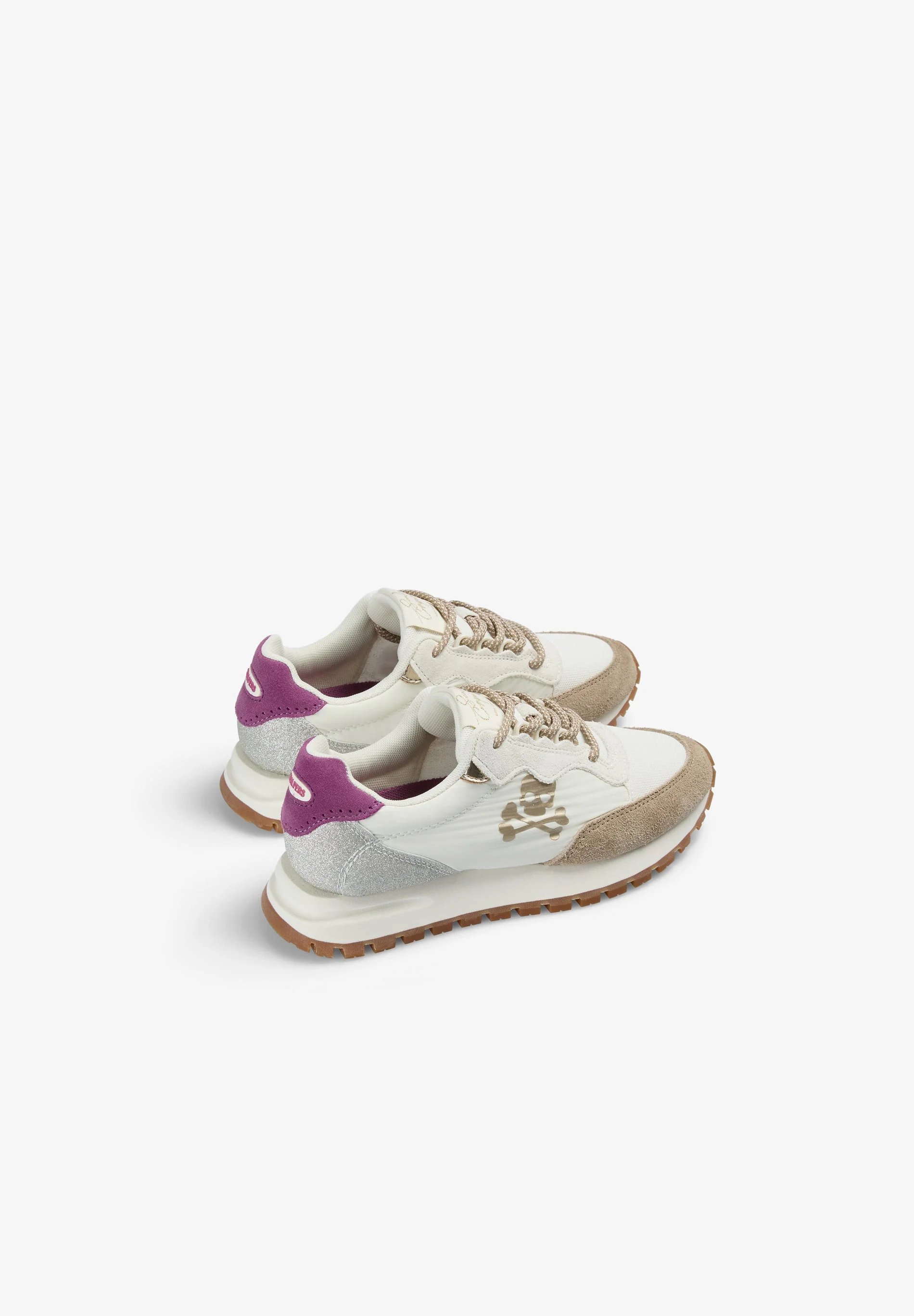 CONTRAST SPLIT SUEDE SNEAKERS - Image 3