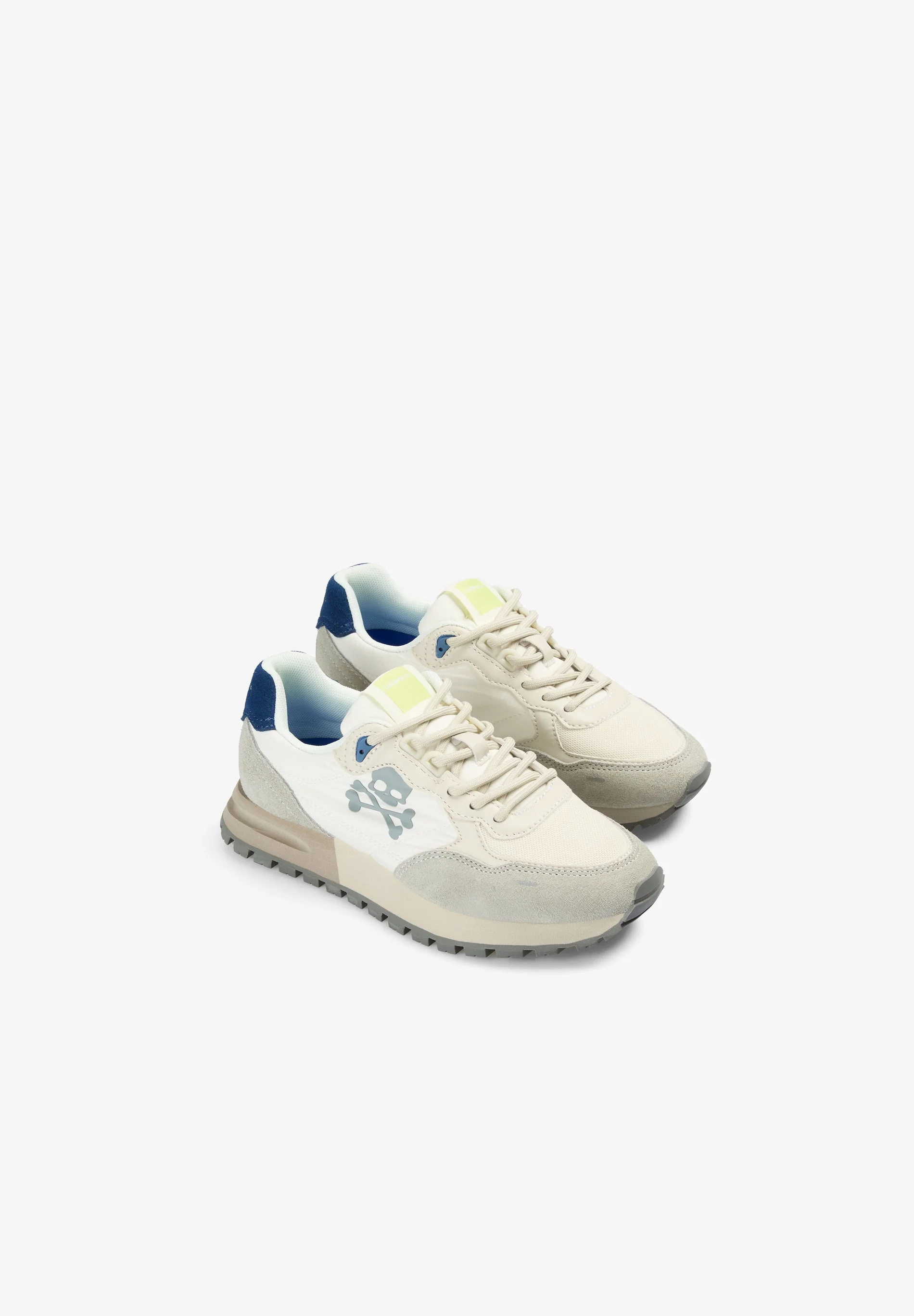 BLUE CONTRAST SKULL SNEAKERS - Image 2