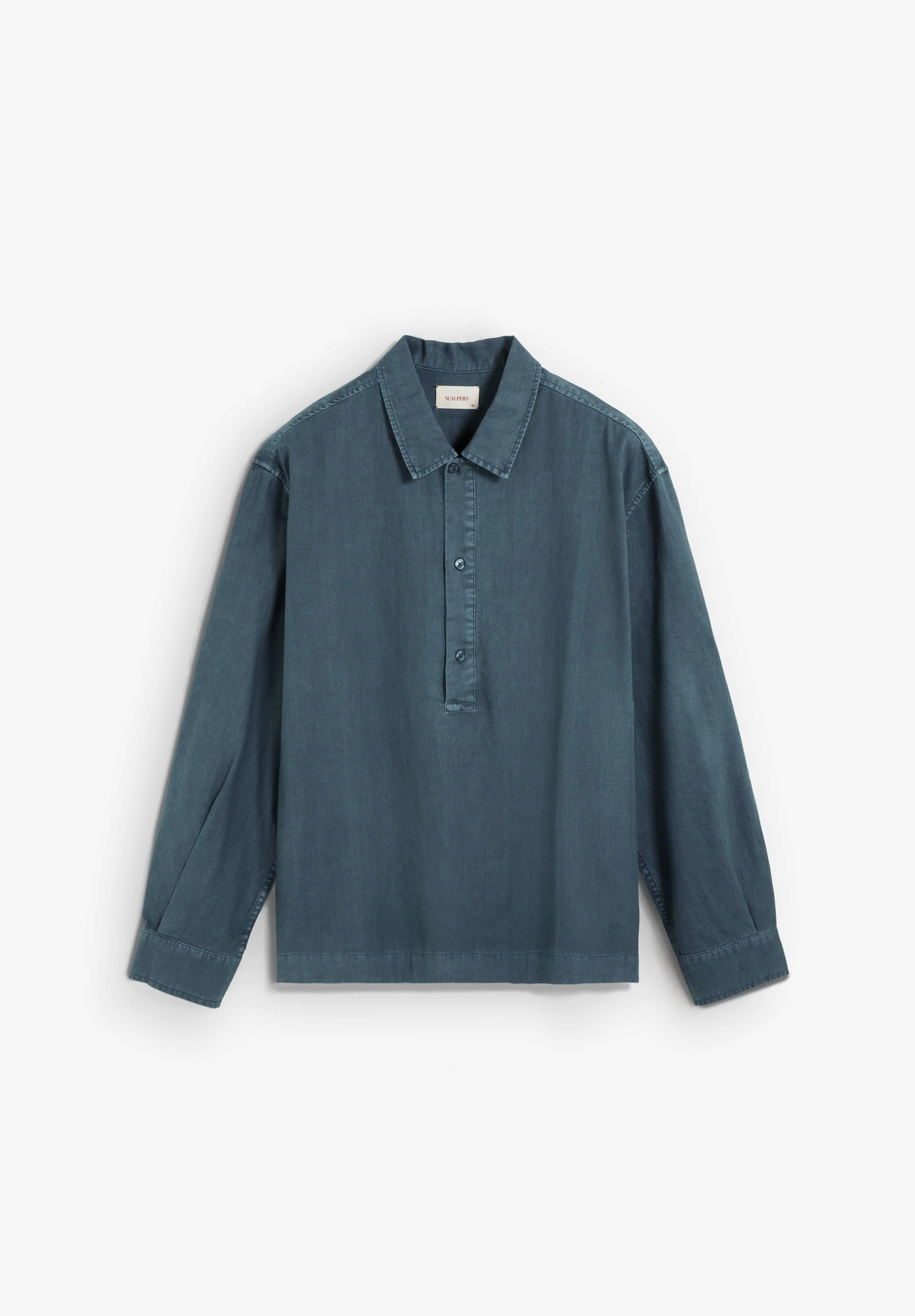 LINEN LOOSE FIT POLO SHIRT - Image 4