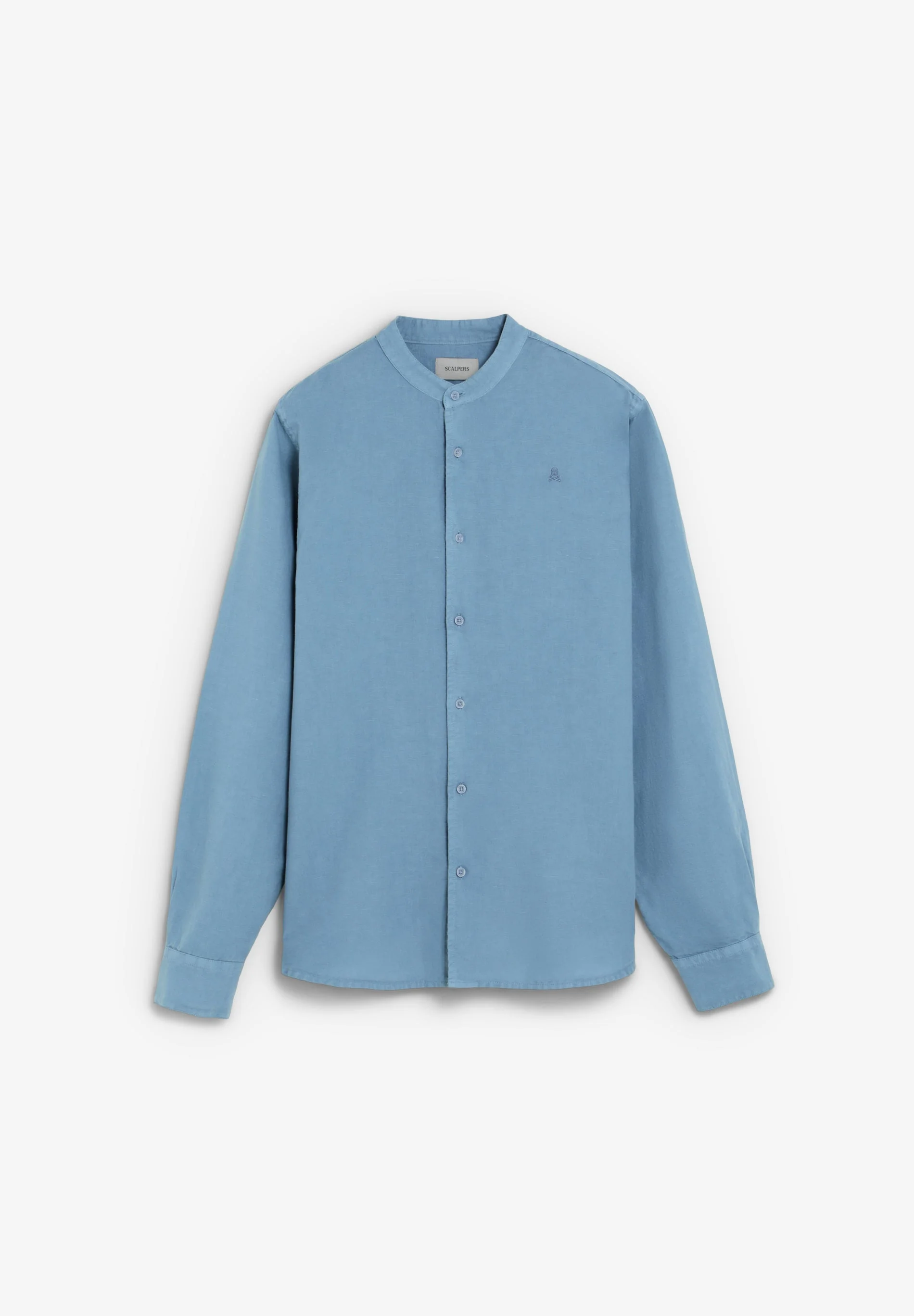 LINEN SHIRT WITH STAND-UP COLLAR - Image 4