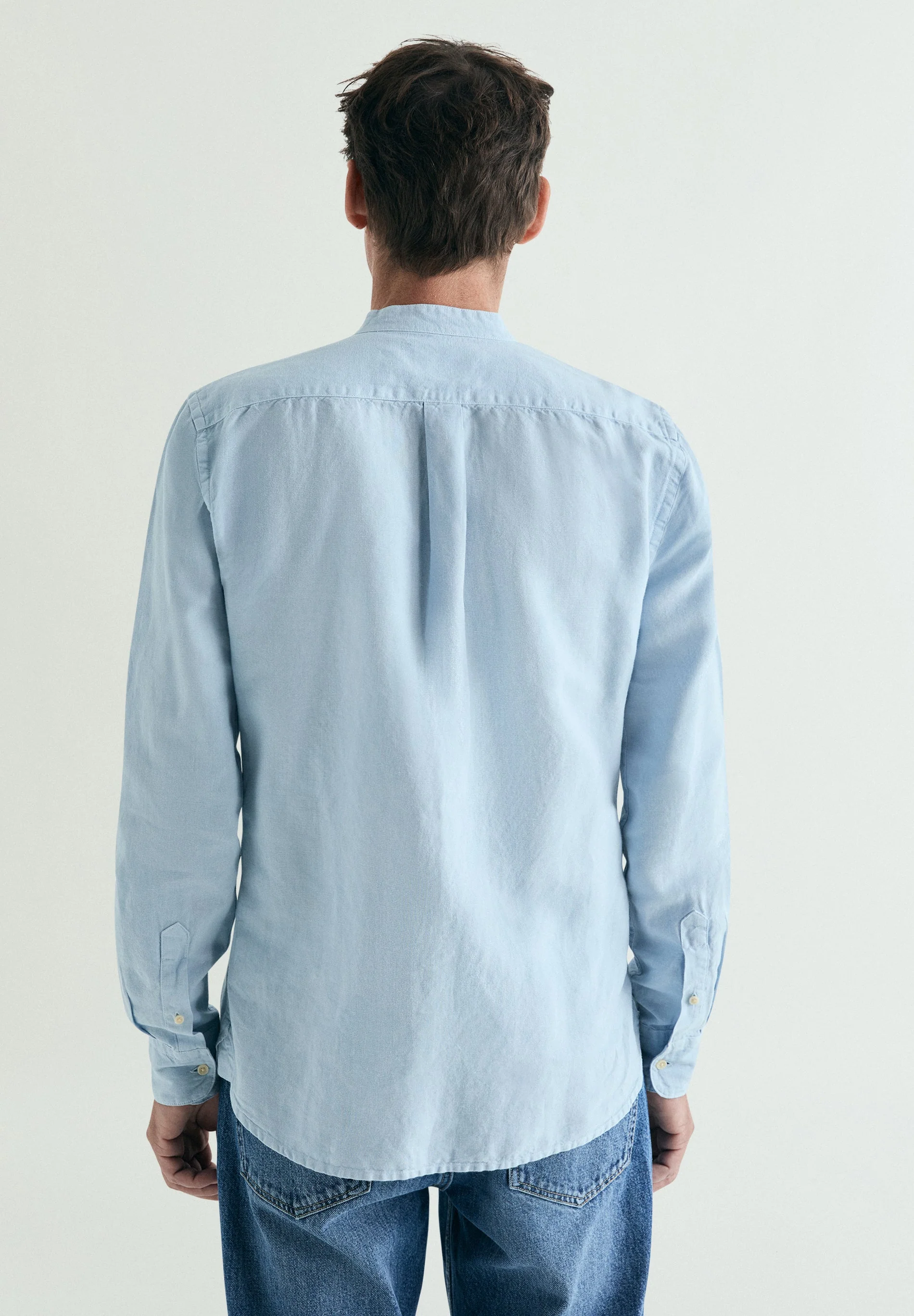 LINEN SHIRT WITH STAND-UP COLLAR - Image 2