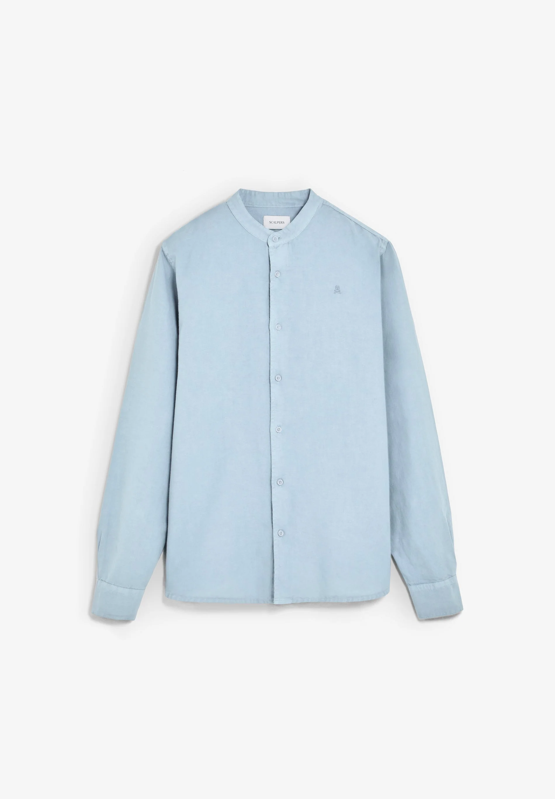 LINEN SHIRT WITH STAND-UP COLLAR - Image 4