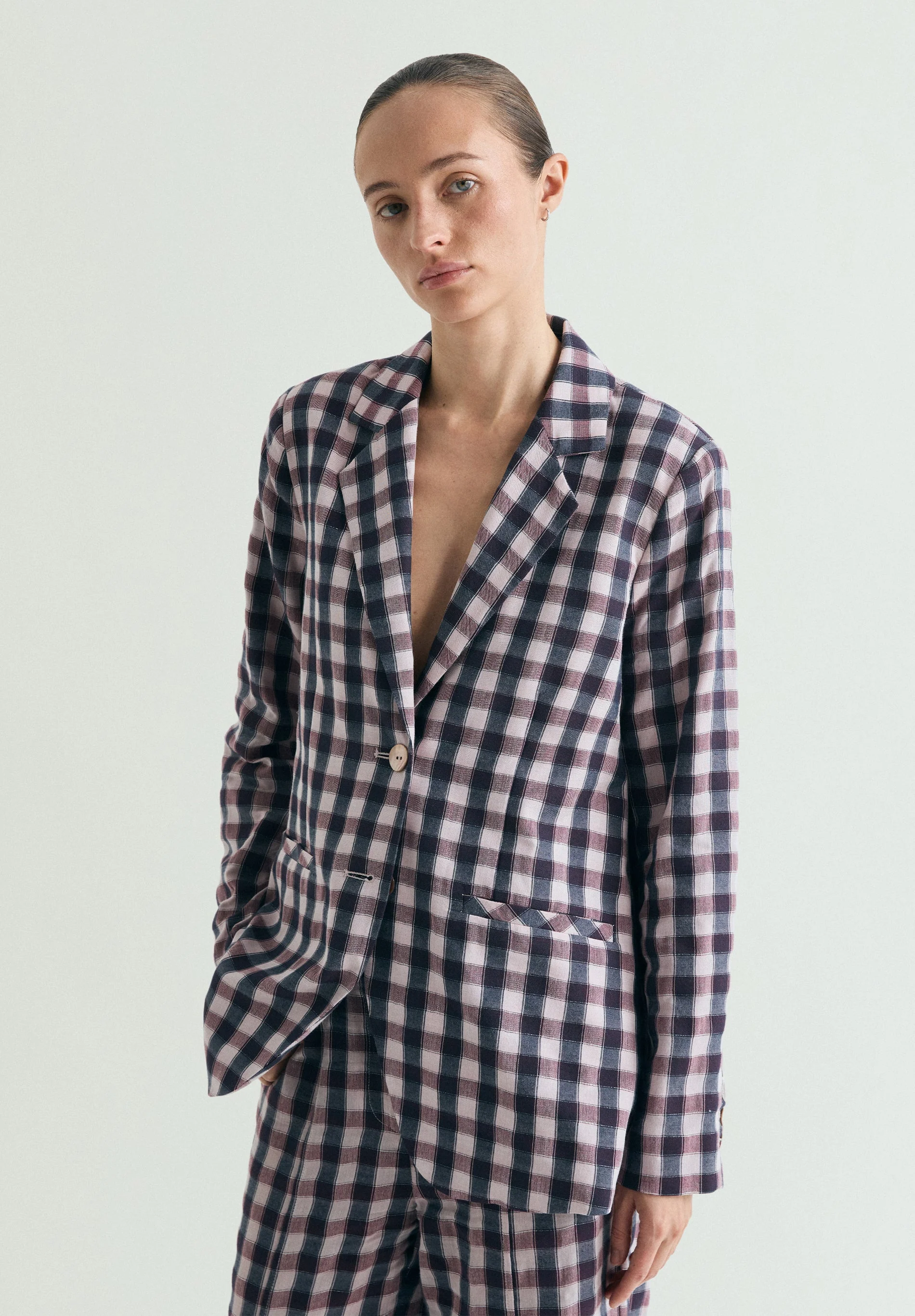 GINGHAM BLAZER