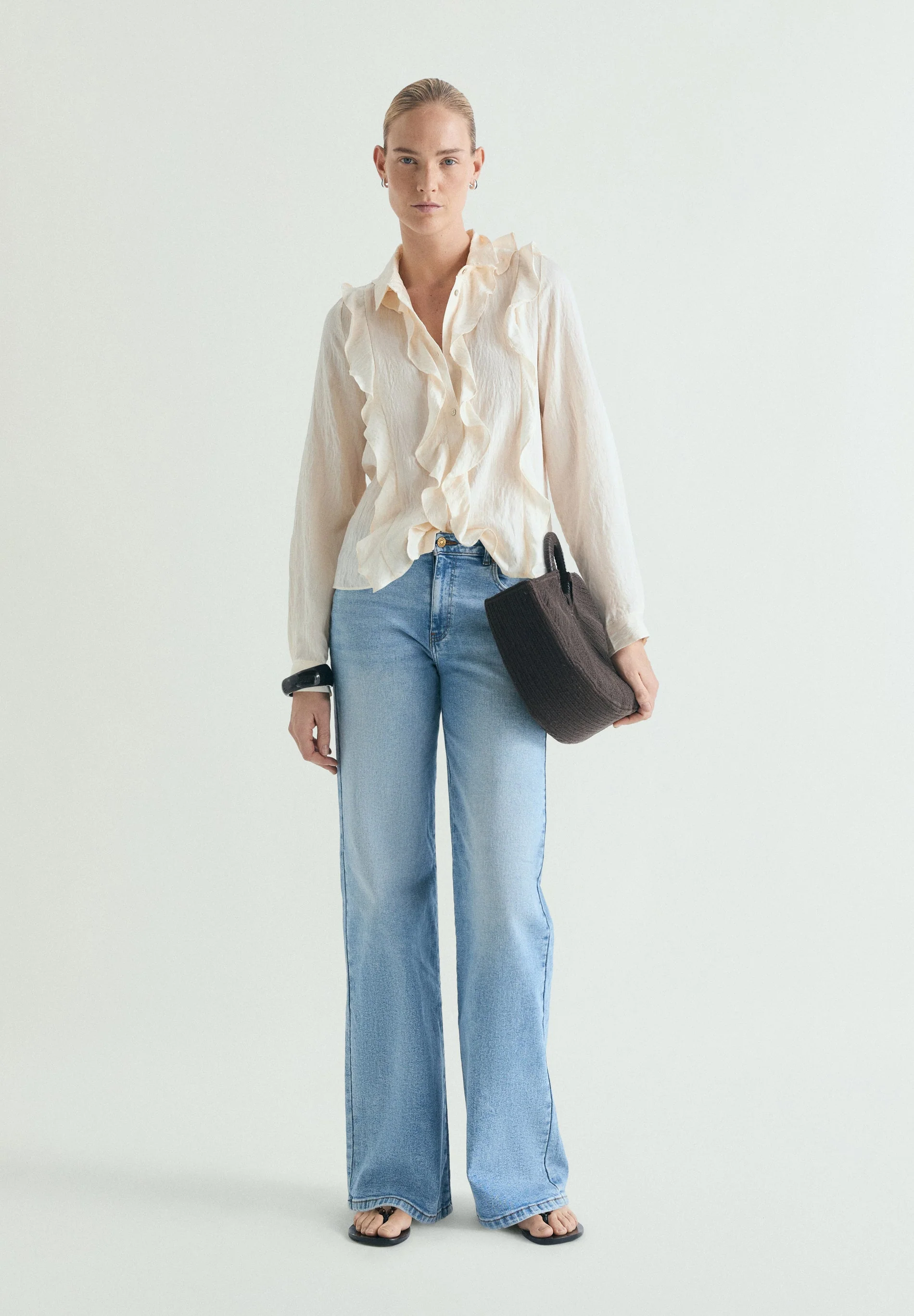 COTTON RUFFLED BLOUSE - Image 2