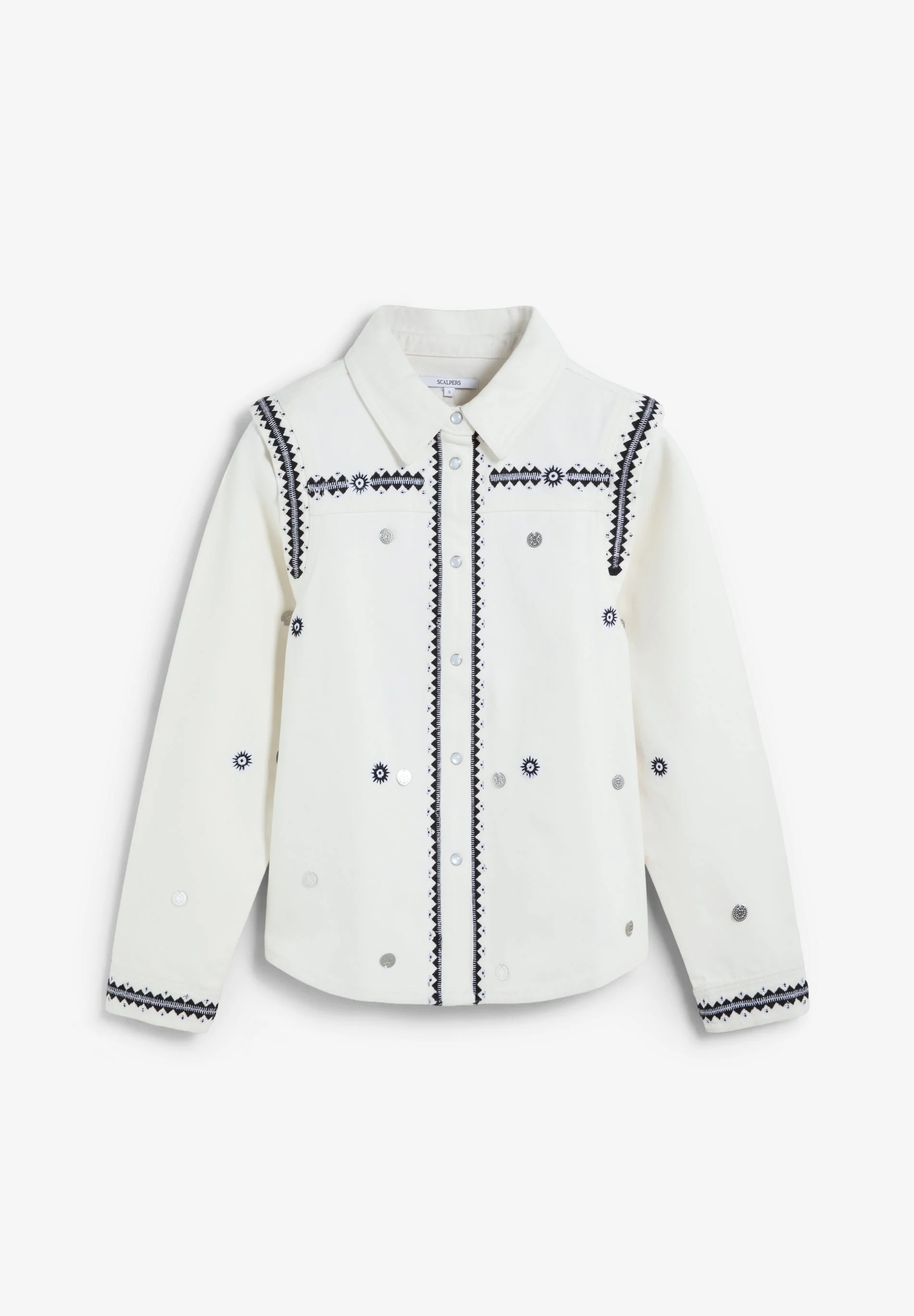 ETHNIC PRINT DENIM SHIRT - Image 7