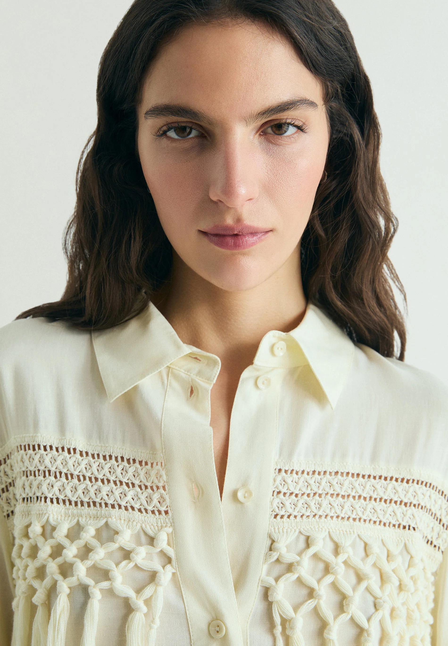 SHIRT WITH FRINGE DETAIL - Image 3