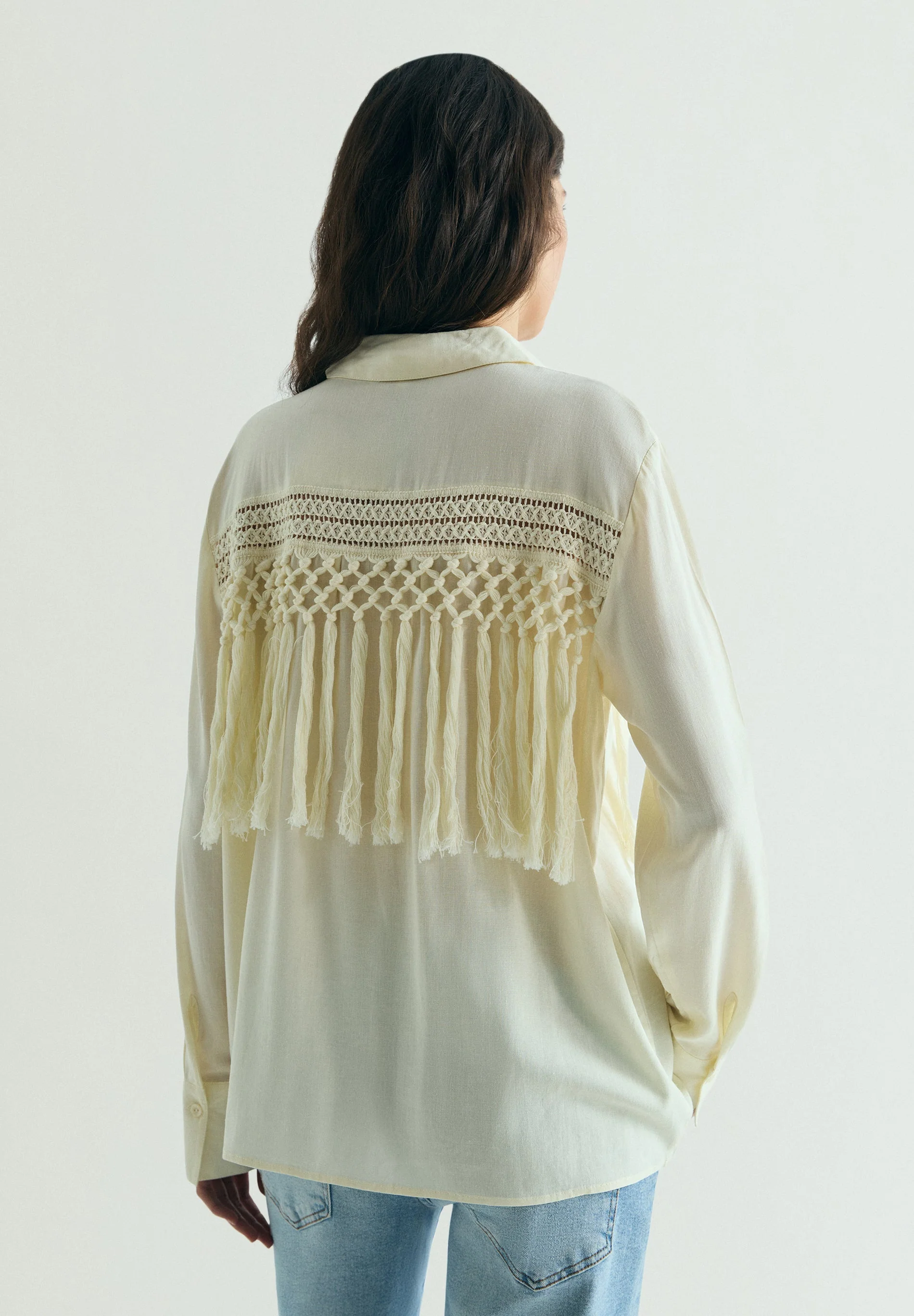 SHIRT WITH FRINGE DETAIL - Image 4