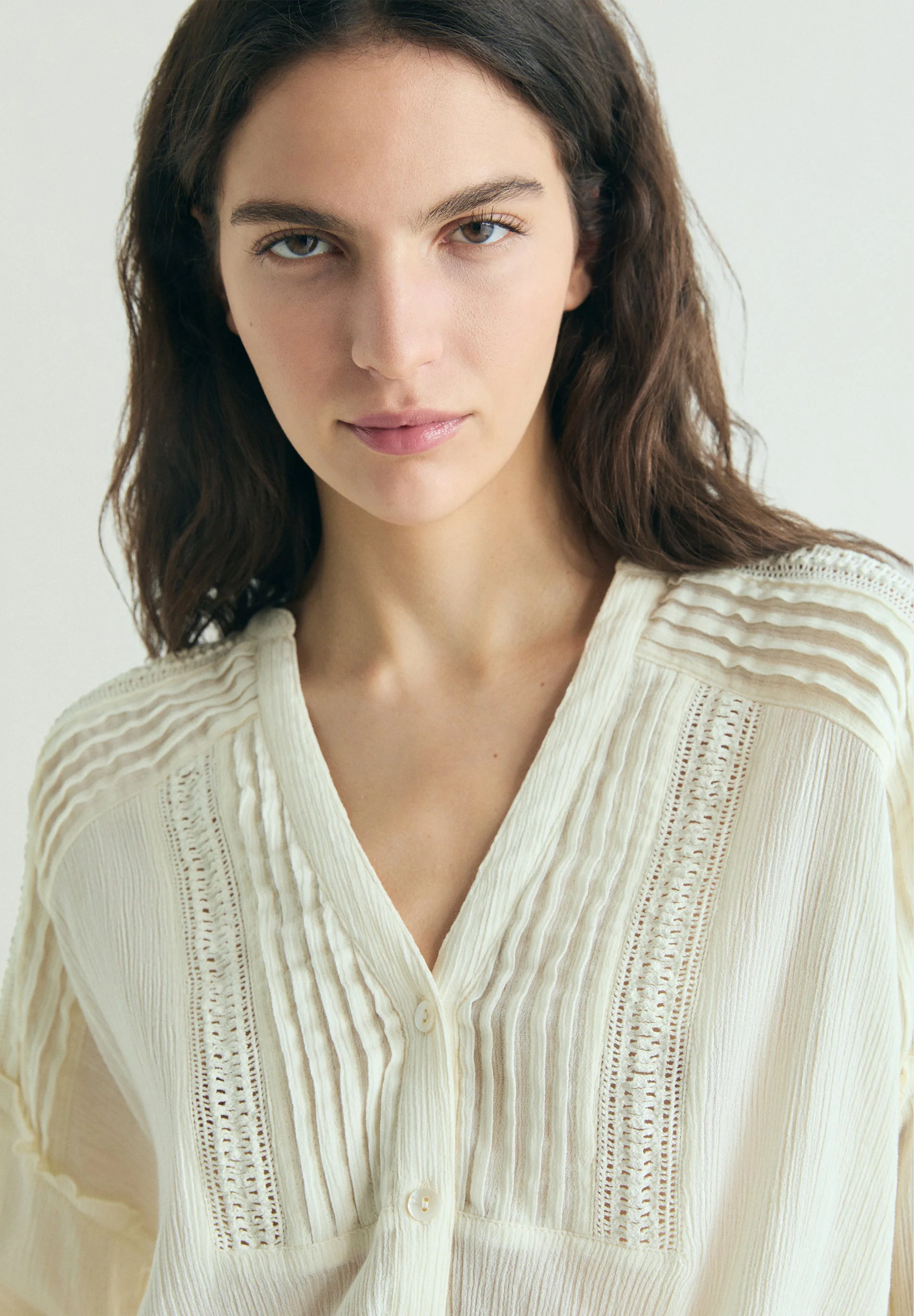 BLOUSE WITH LACE DETAIL - Image 3