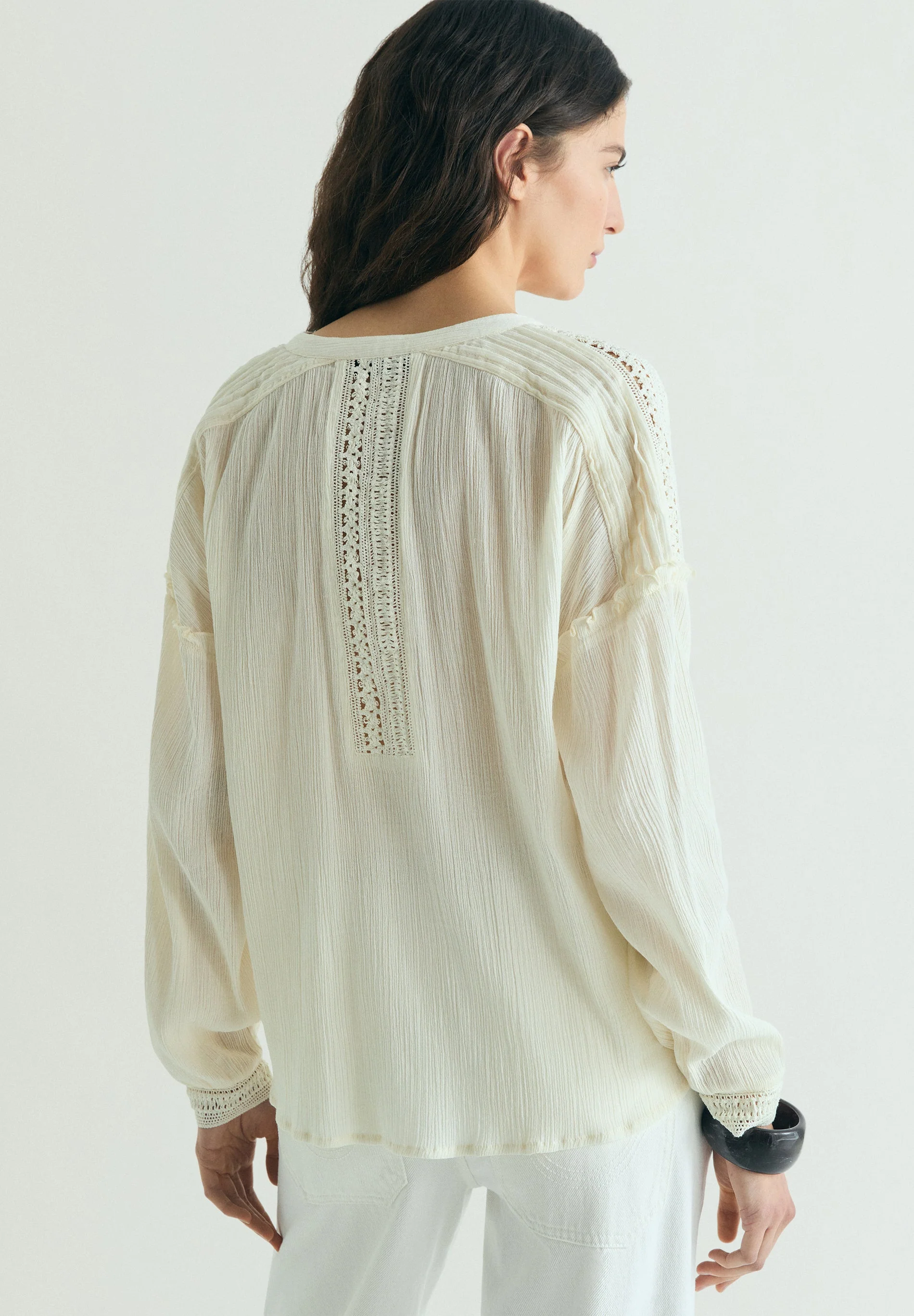 BLOUSE WITH LACE DETAIL - Image 5