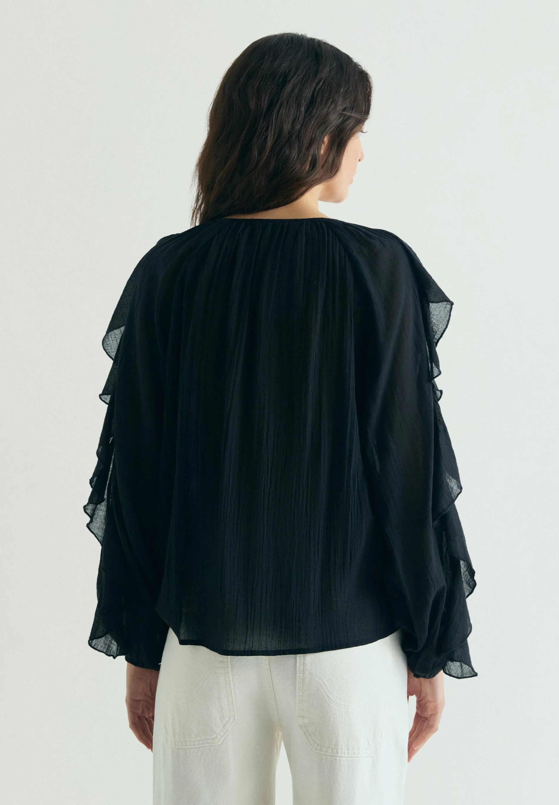 COTTON RUFFLED BLOUSE - Image 4