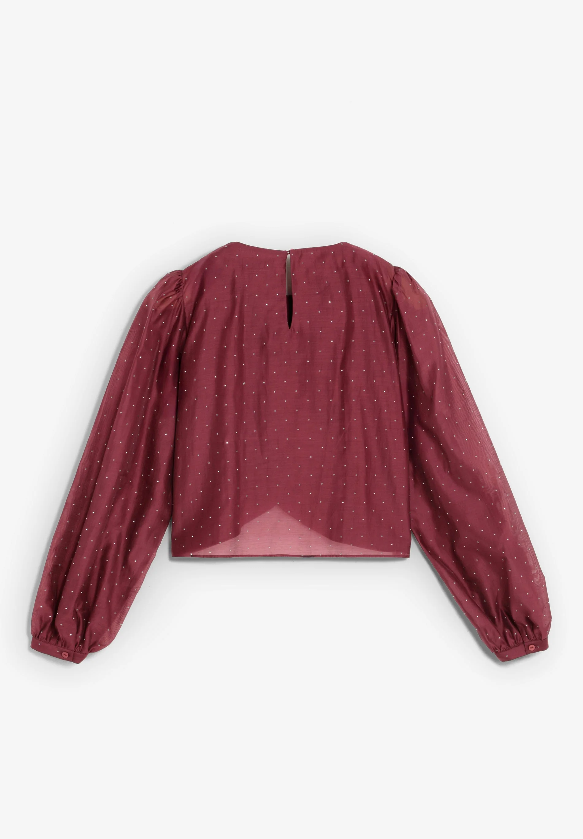 SATIN BLOUSE WITH RHINESTONES - Image 5