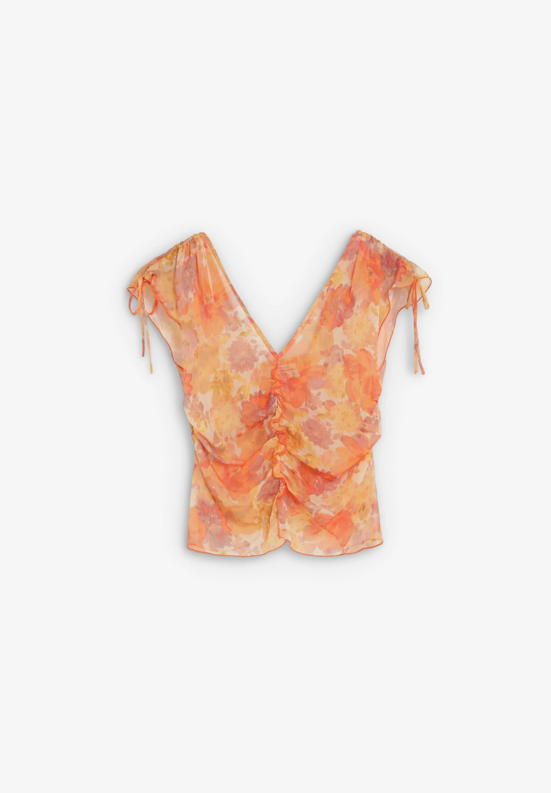 FLORAL GATHERED BLOUSE - Image 5