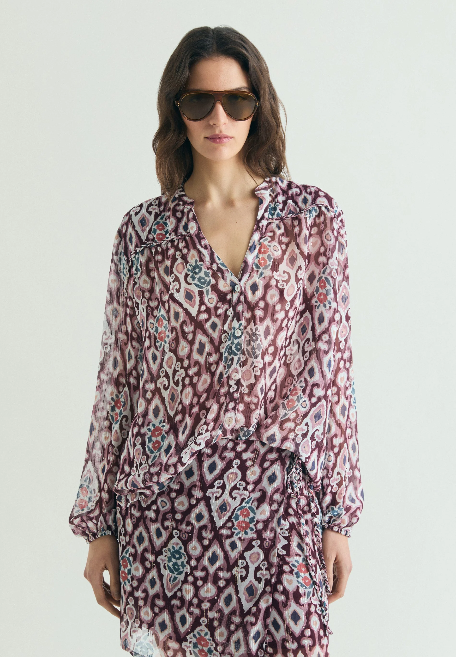 PRINTED FLOWING BLOUSE - Image 2